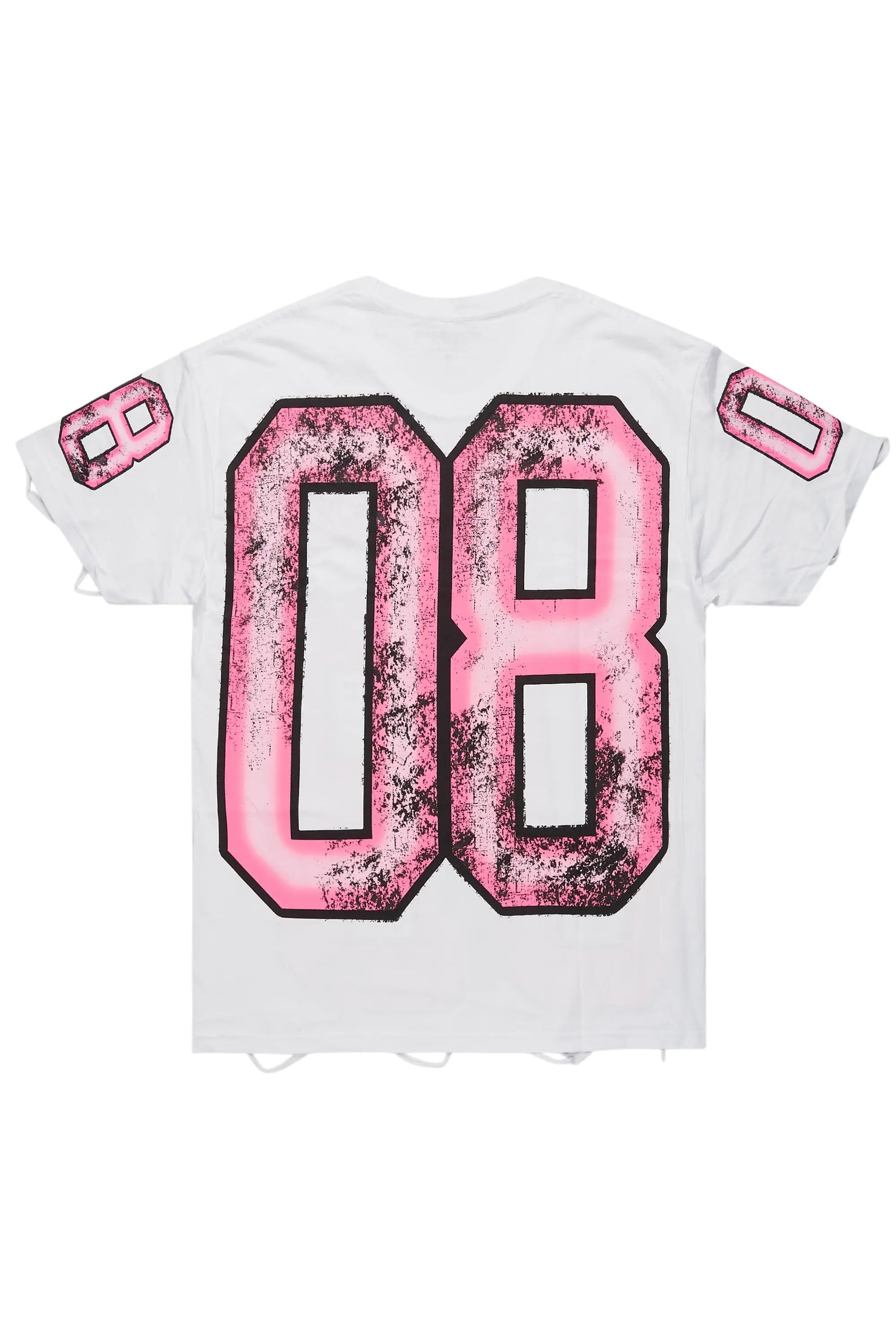 Fields White/Pink Oversized Graphic T-Shirt