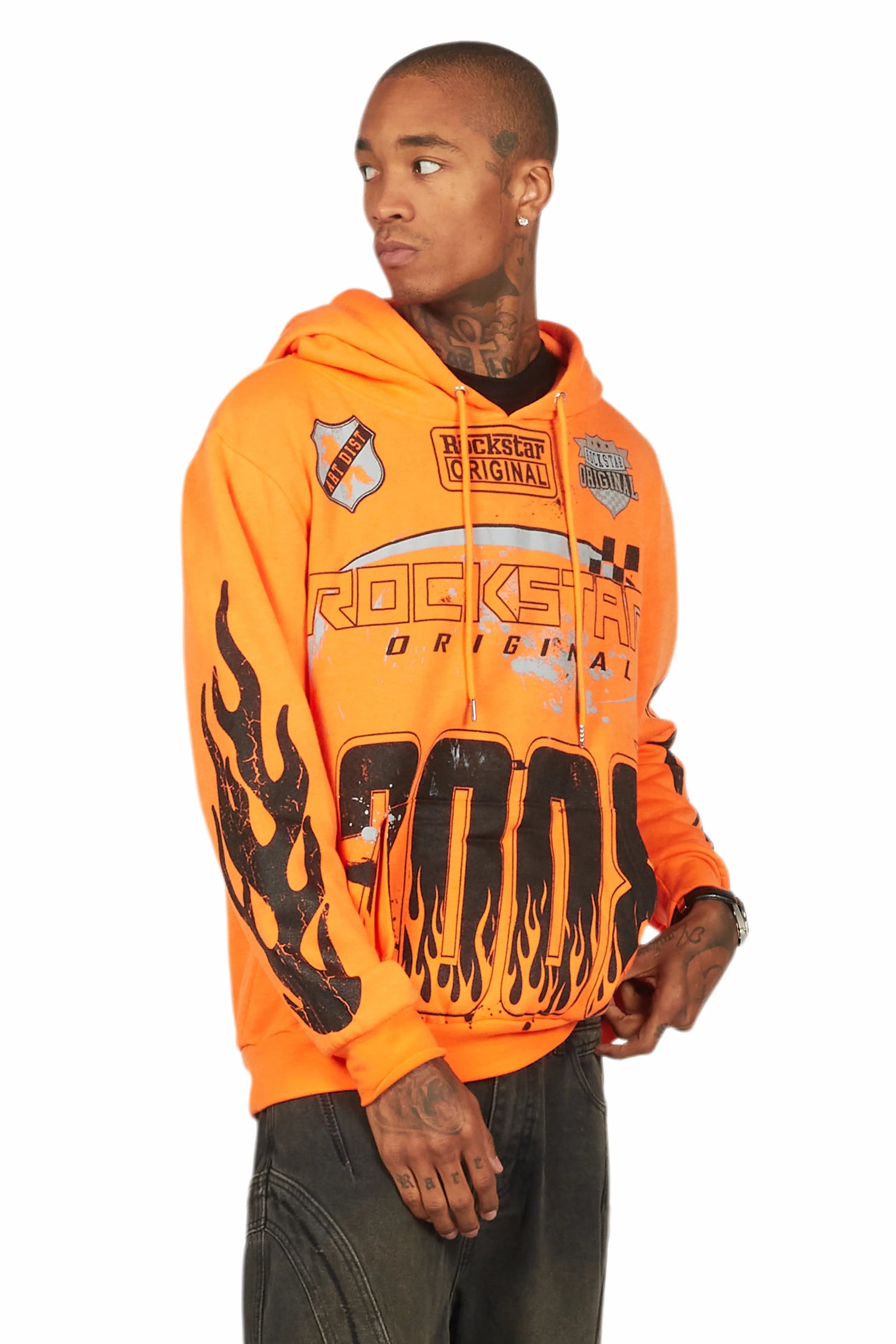 Amos Orange Graphic Hoodie