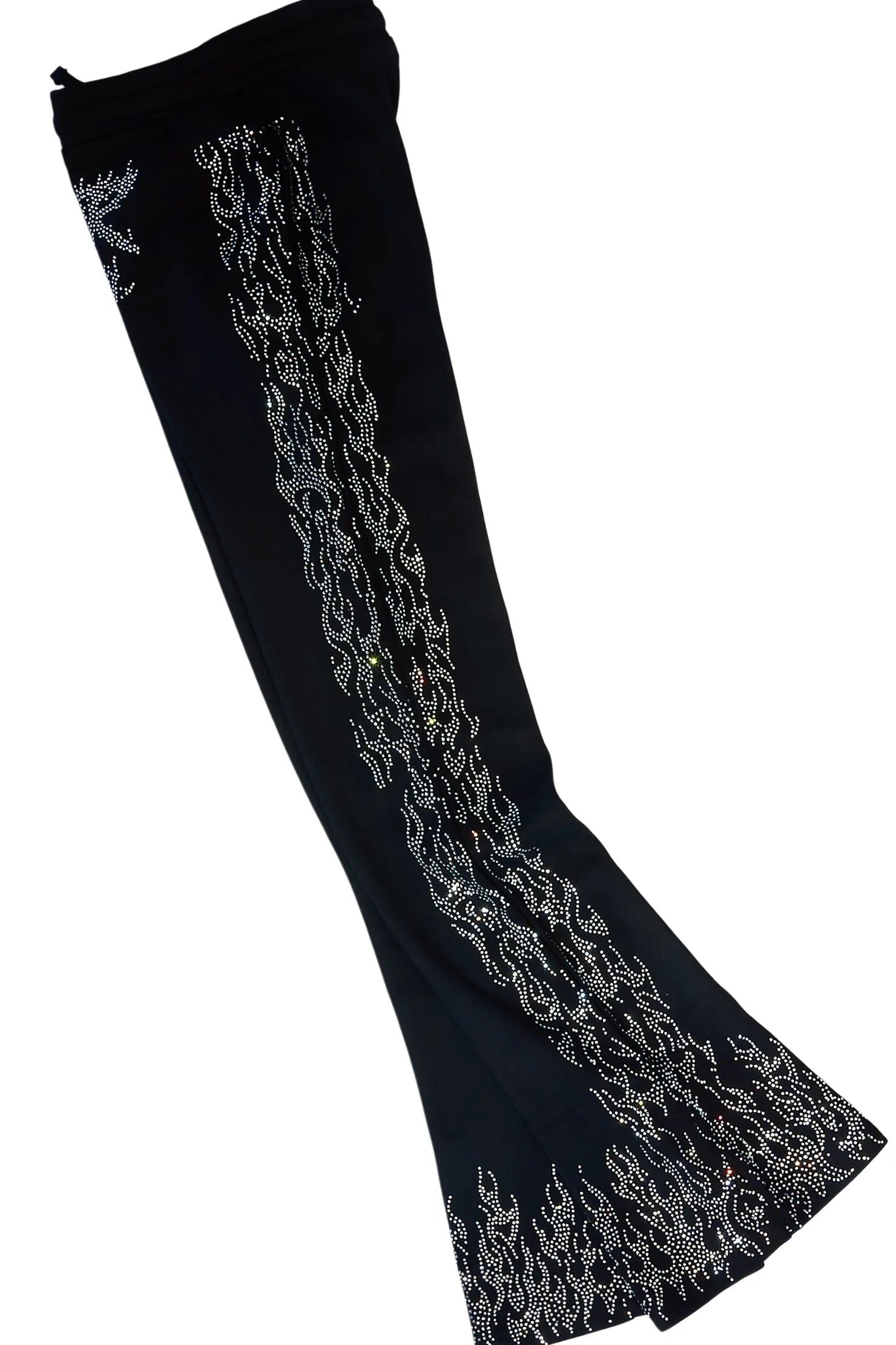 Boys Brazen Black Rhinestone Stacked Track Pant