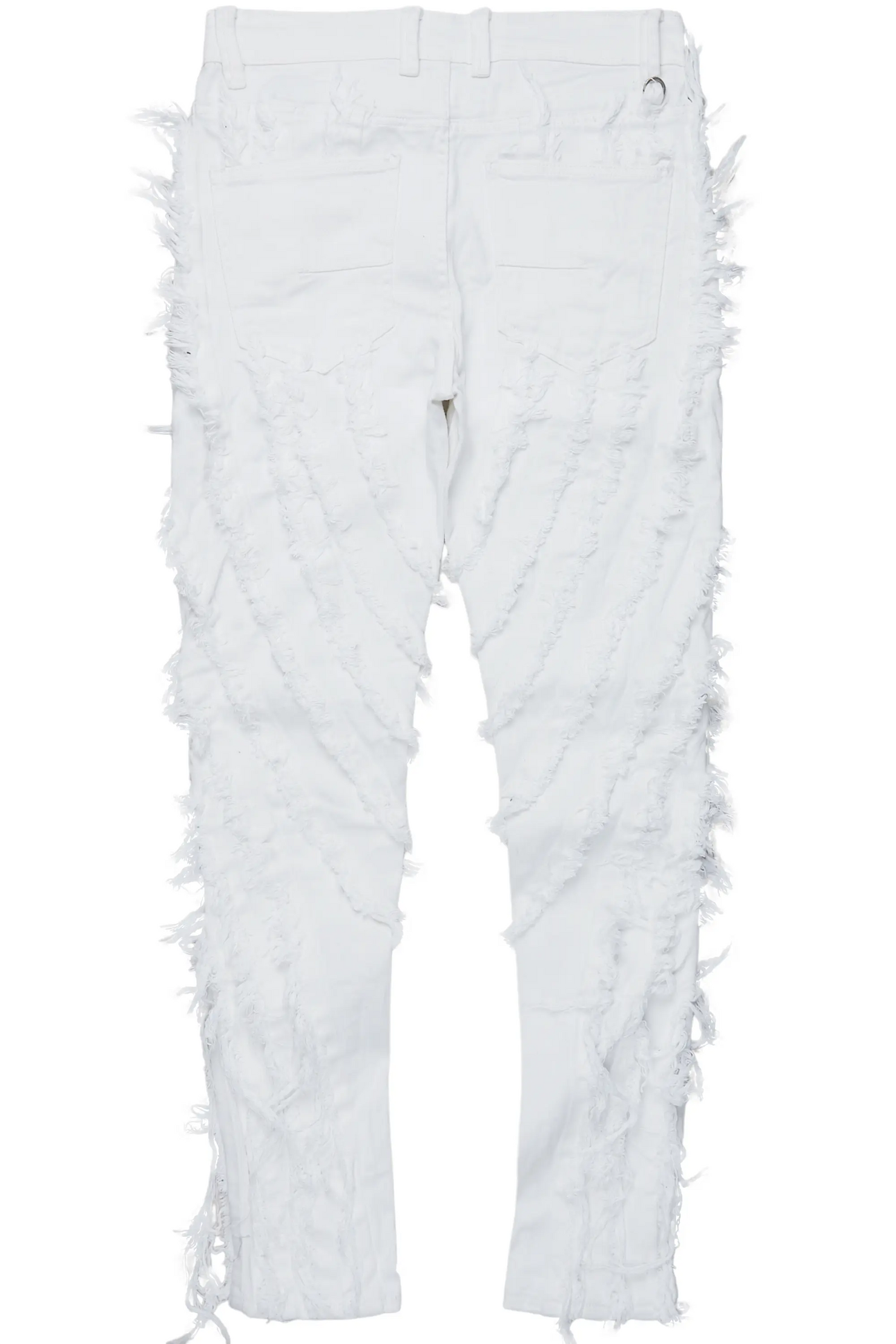 Achilles White Raw Edge Skinny Fit Jean