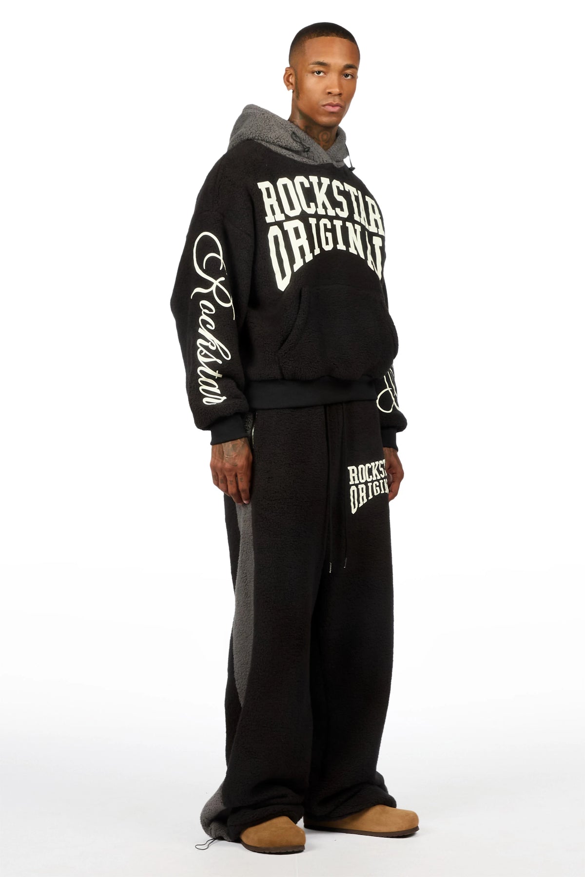 Divino Black Hoodie/Jogger Track Set