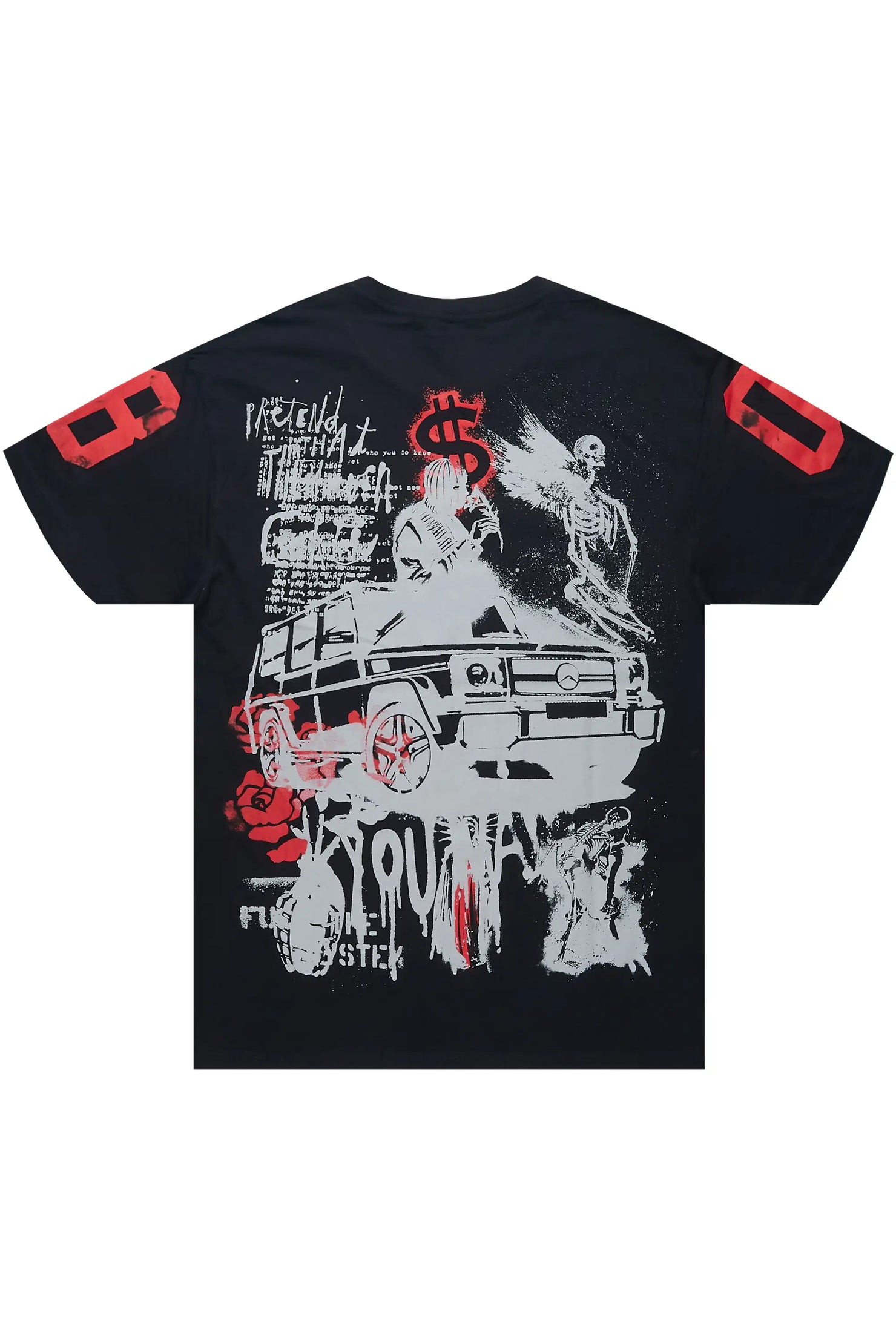 Grill 3.0 Black Oversized Graphic T-Shirt
