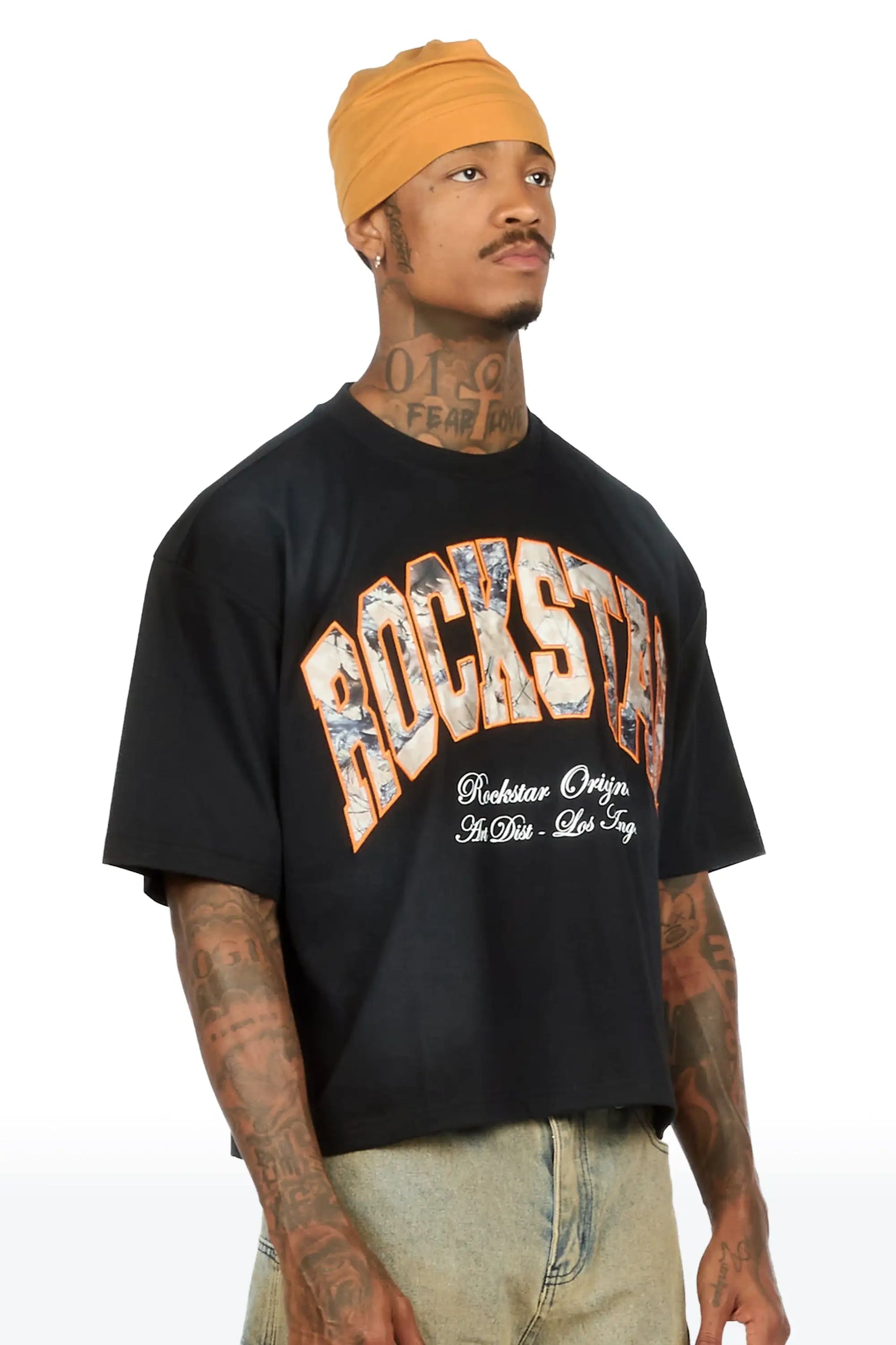 Alas Black Boxy Crop Tee