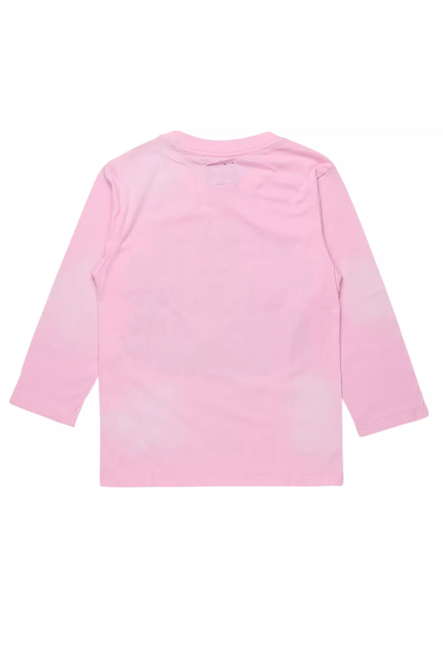 Girls Khaly L/S  pink/Black Graphic T-Shirt With Patch