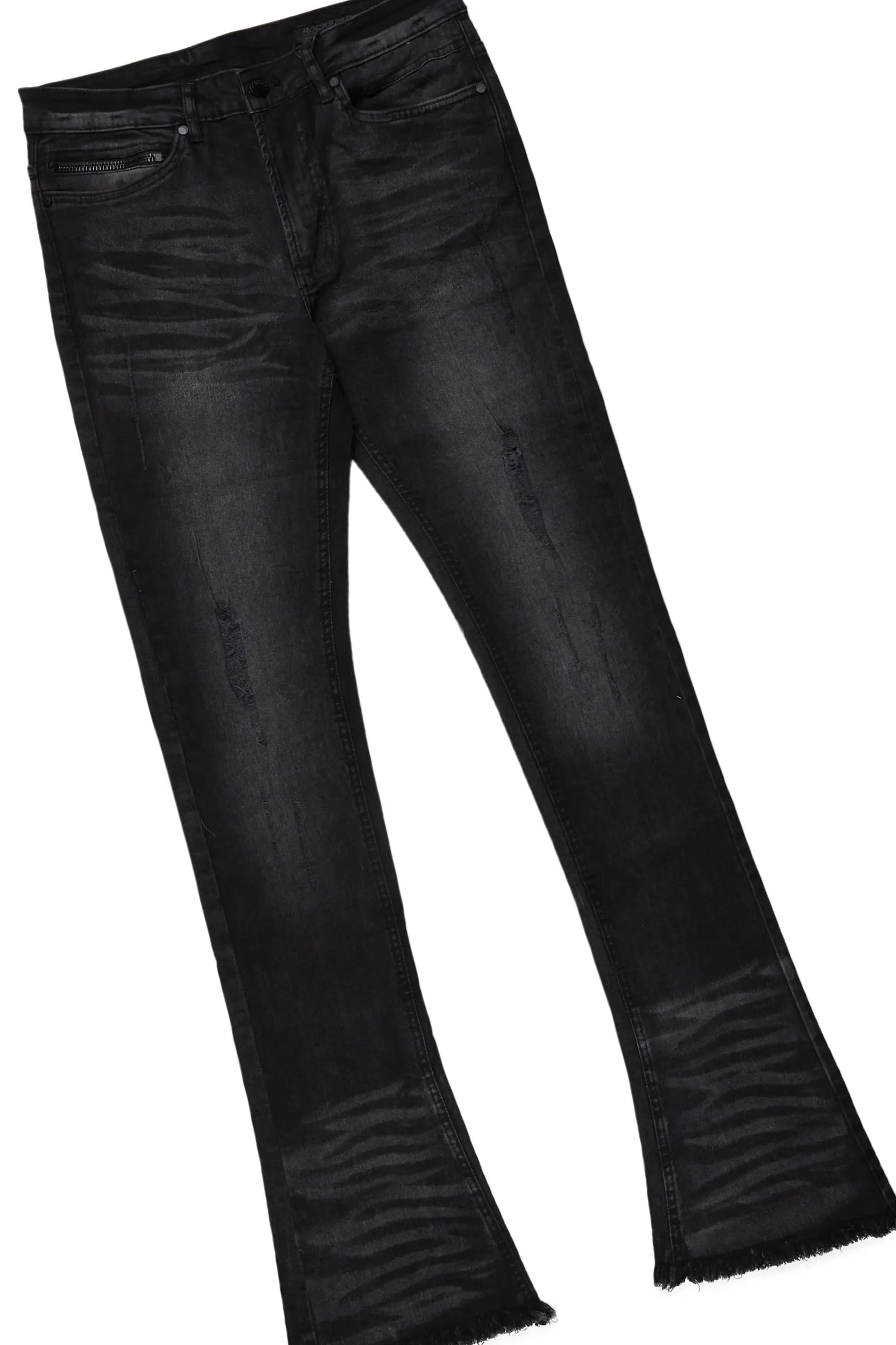 Shoota Grey Hoodie & Florence Stacked Flare Jean Bundle