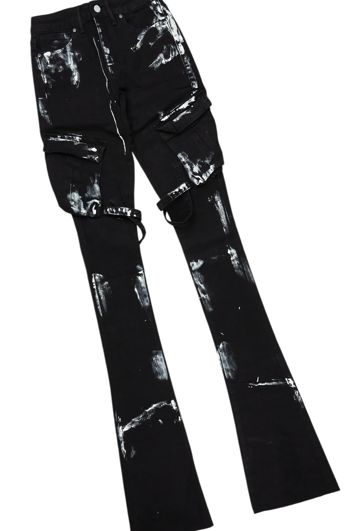 Marteona Black Hoodie/Super Stacked Jean Set