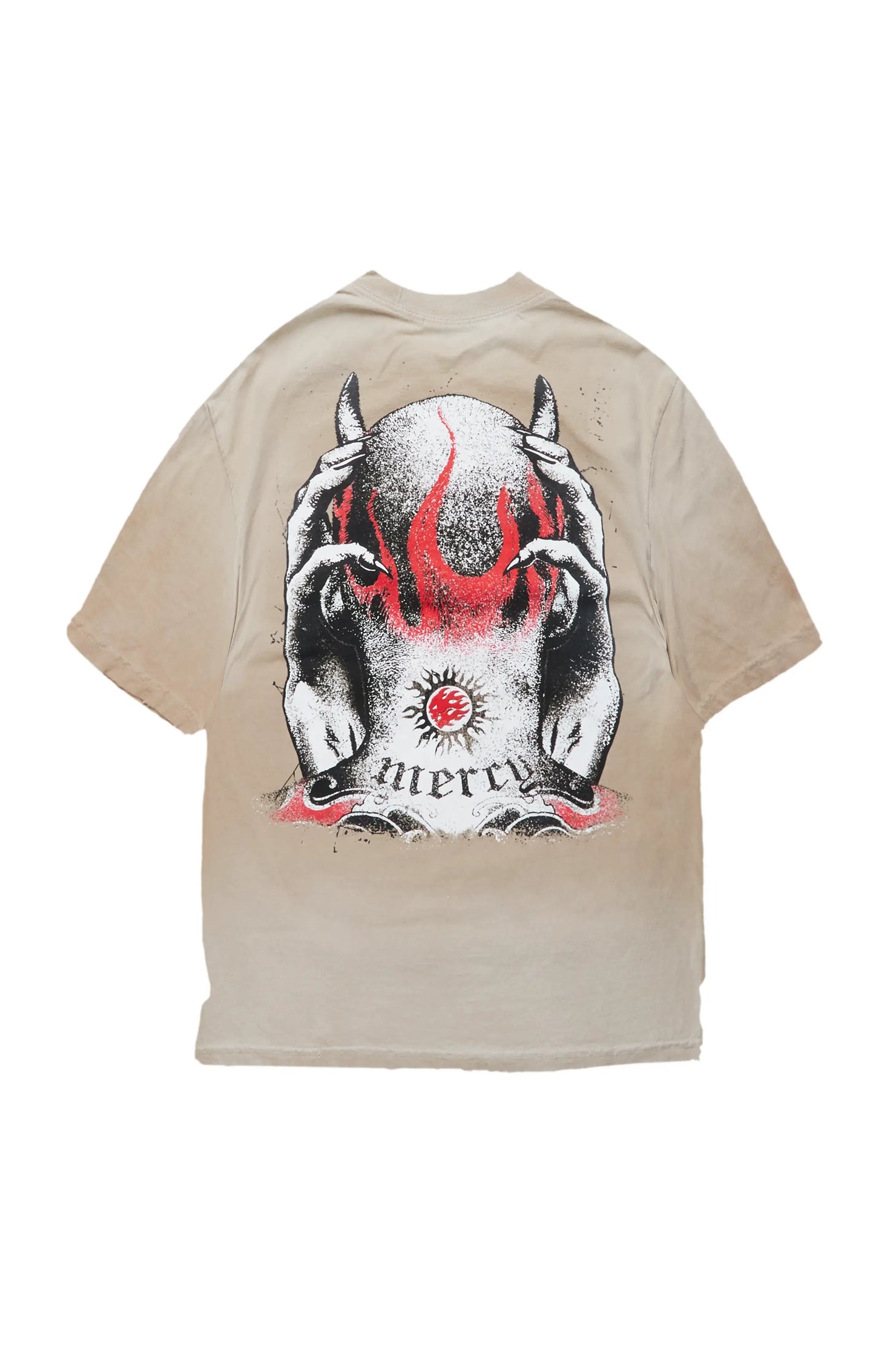 Marcinia Beige Mega Oversized T-Shirt