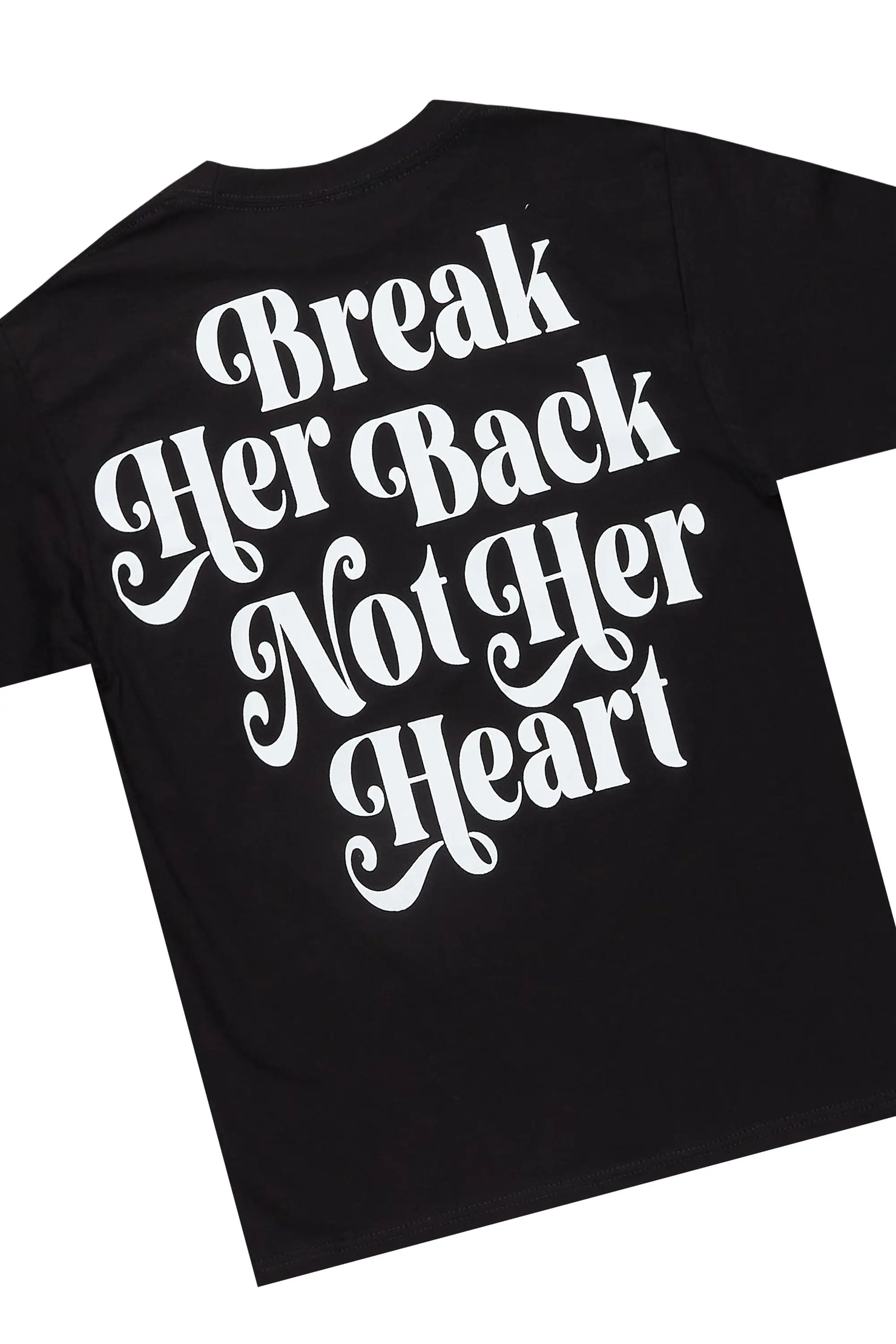 Diamo Black T-Shirt/Stacked Flare Jean Set
