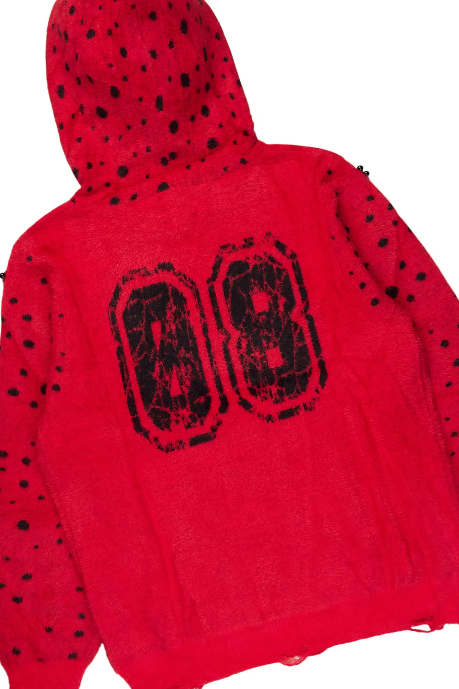 Peril Red Pearl Stone Hoodie Stacked Flare Track Set