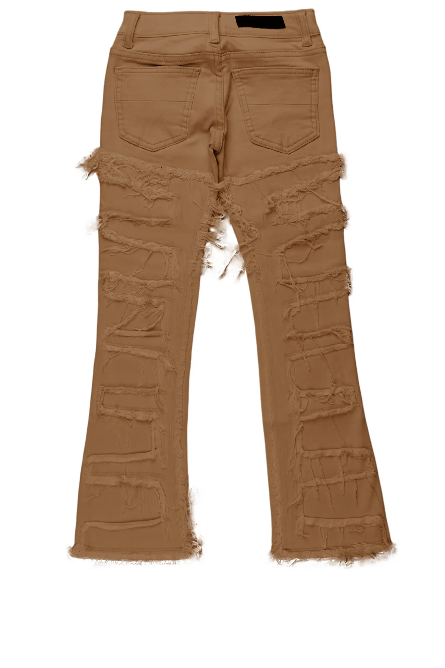 Boys Shake Beige Stacked Flare Jean