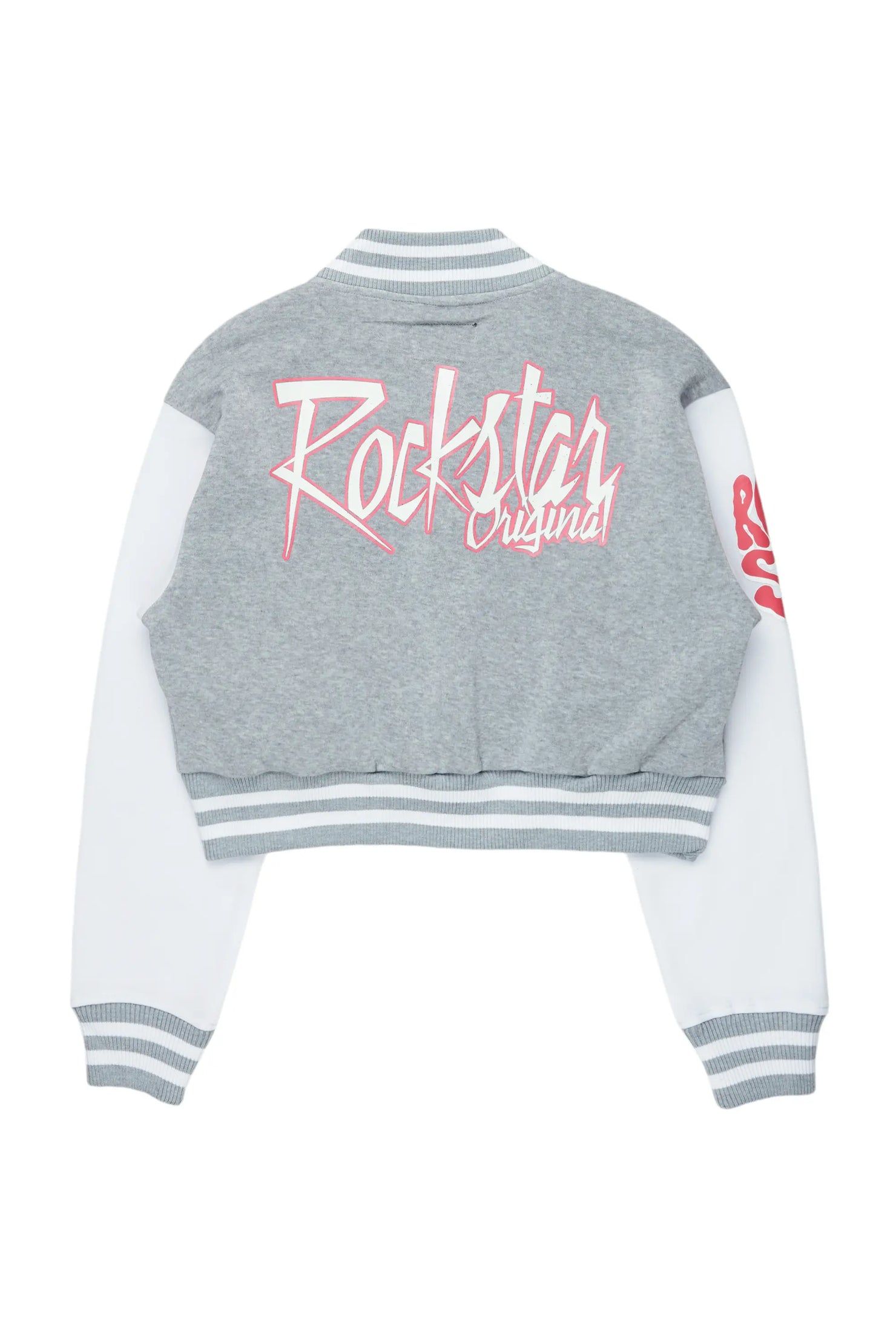 Tashara Heather Grey Varsity Jacket