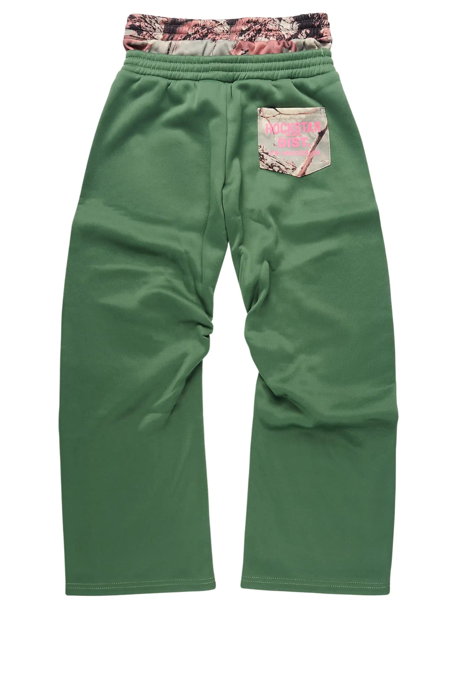 Girls Canaan Camo Double Waisted Baggy Track Pant