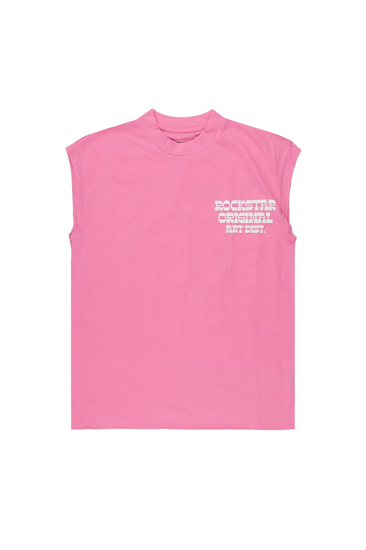 Girls Plota Pink Puff Print Cut Sleeve Tee
