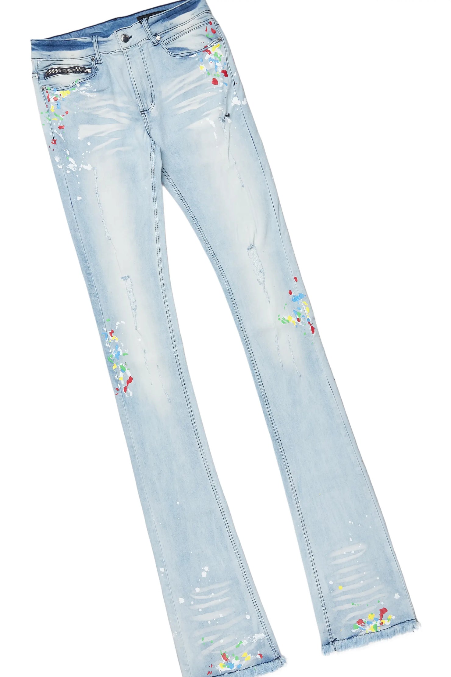 Palmer Black T-Shirt/Super Stacked Flare Jean Set