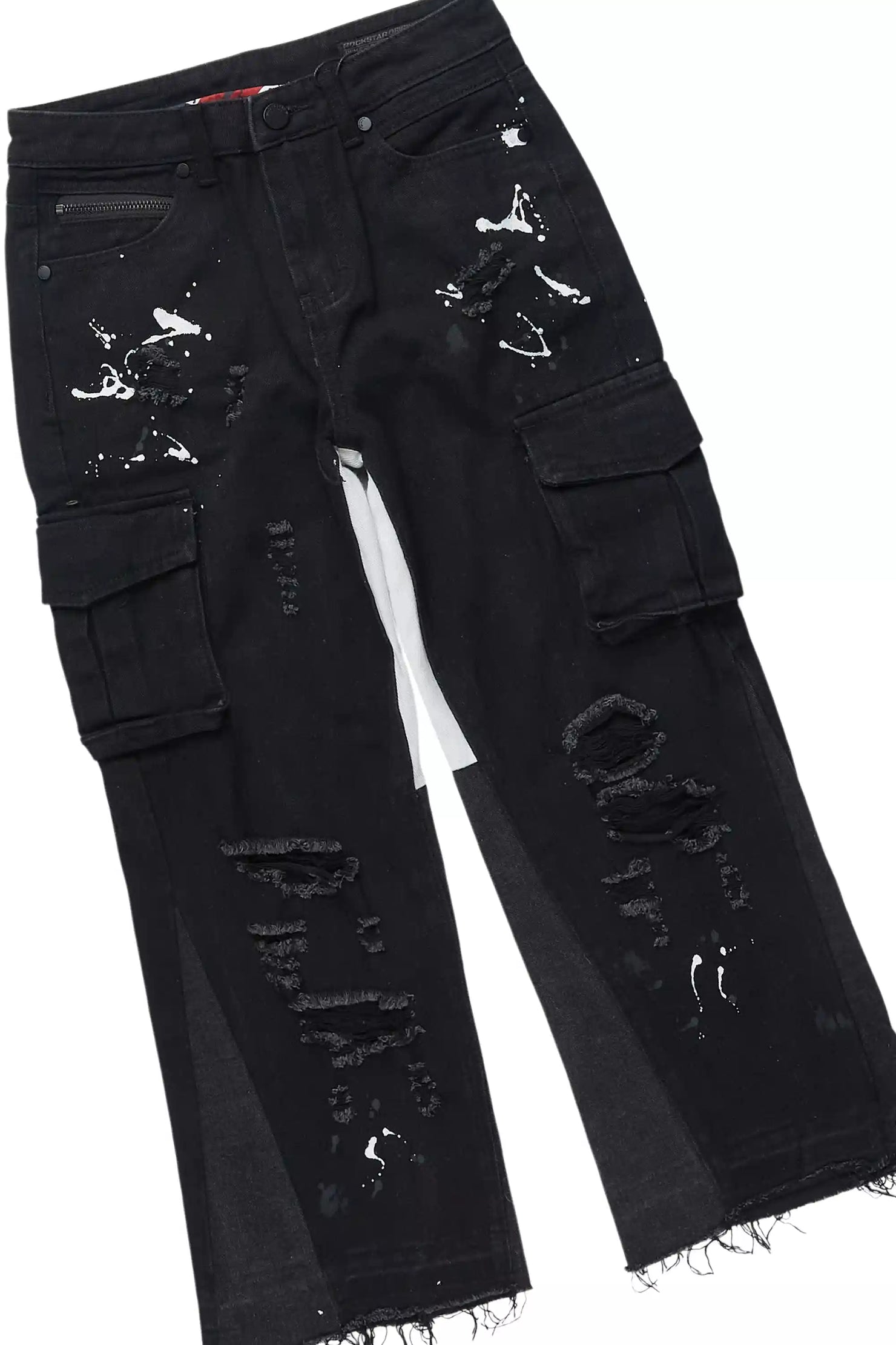 Girls Talie Black/Black T-Shirt/Baggy Jean Set