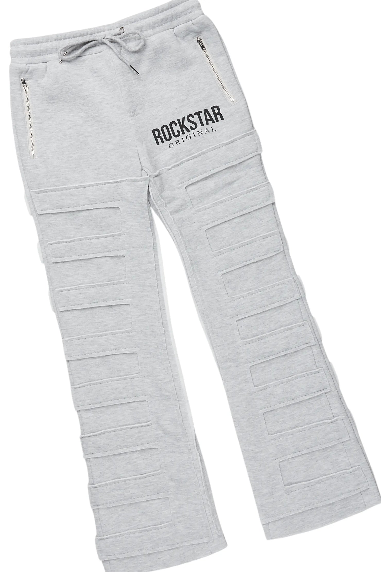 Boys Emilio White /Heather Grey T-Shirt Flare Sweat Pant Set