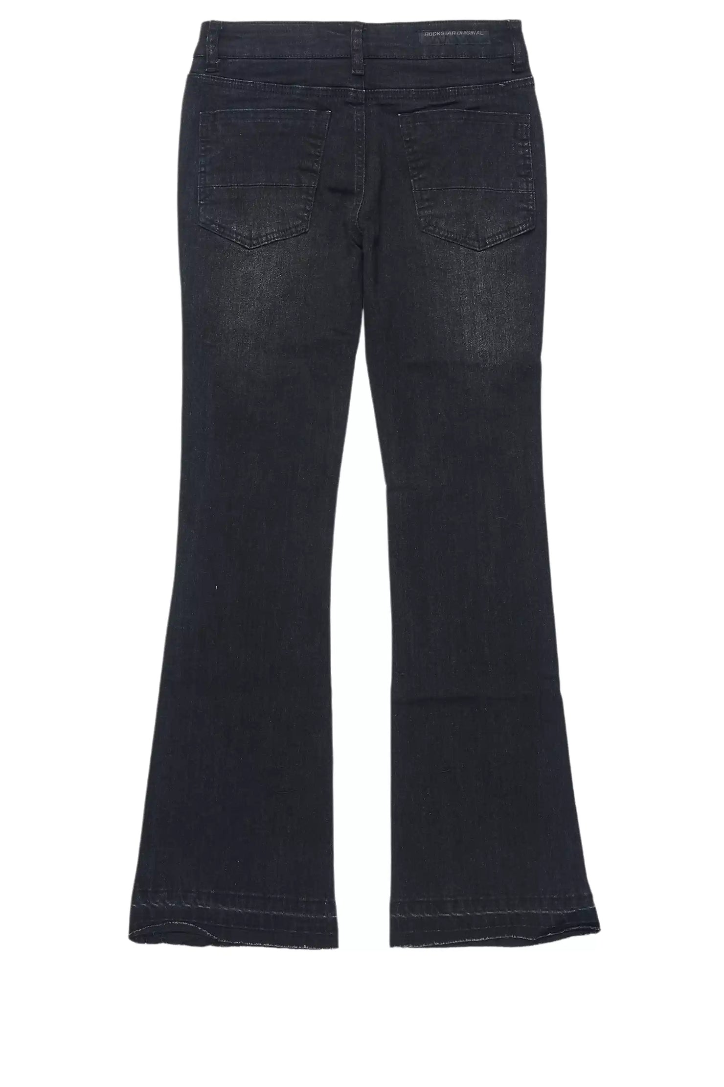 Boys Stellan Black Stacked Flare Jean