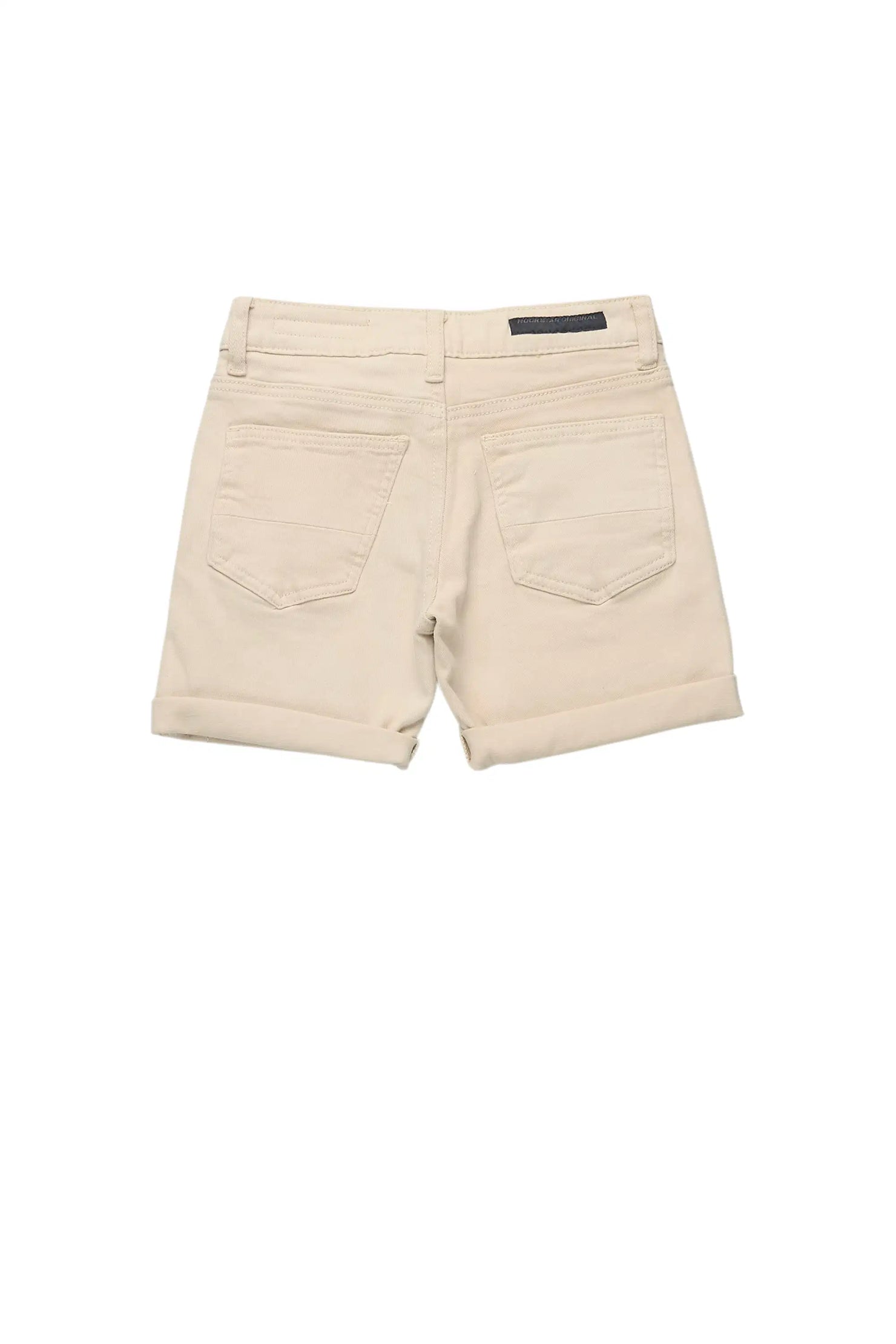 Boys Espen Beige Patchwork Denim Short