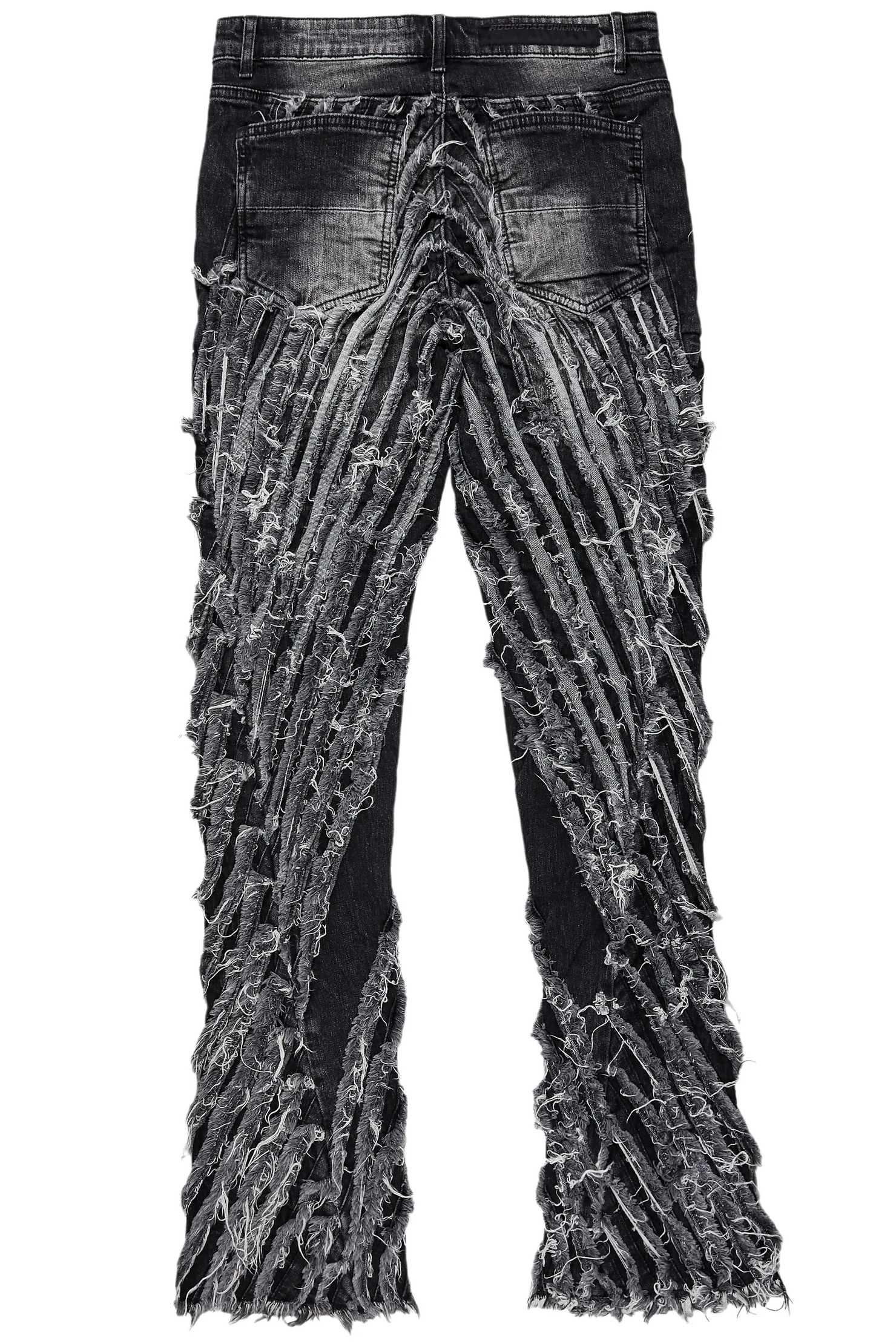 Figg Dark Grey Stacked Flare Jean