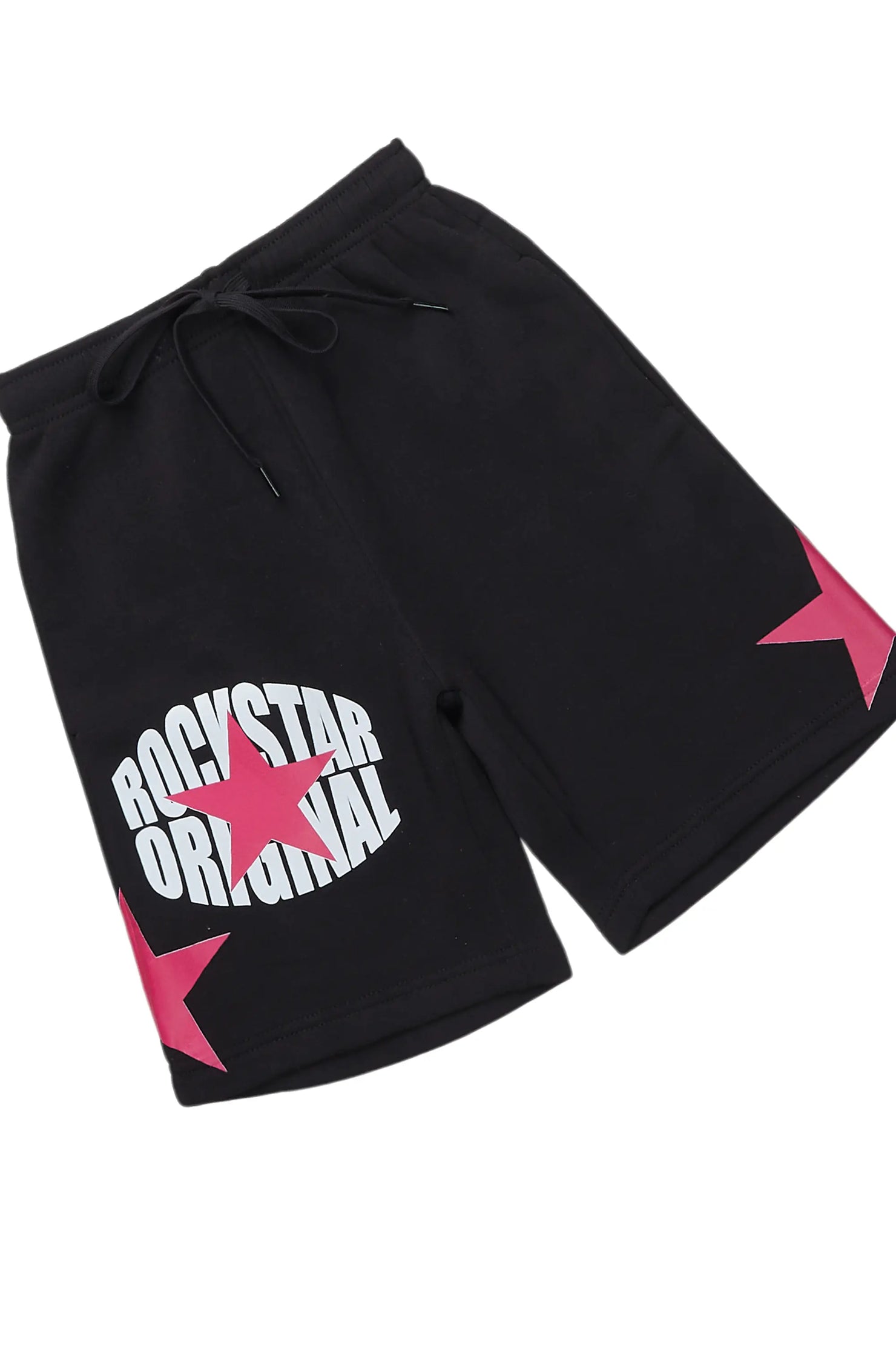 Girls State Black/Pink Short Set