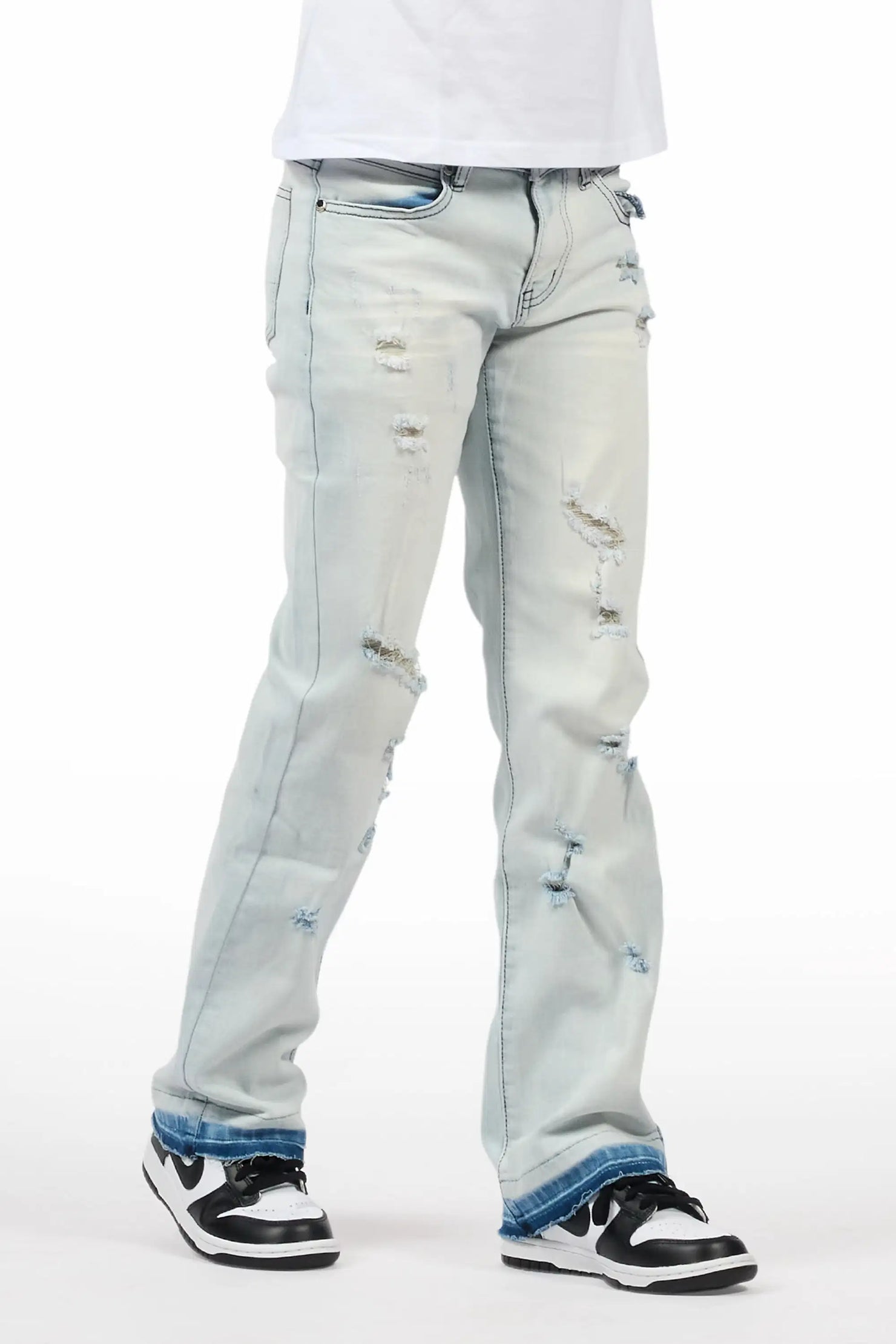 Boys Stellan Blue Stacked Flare Jean