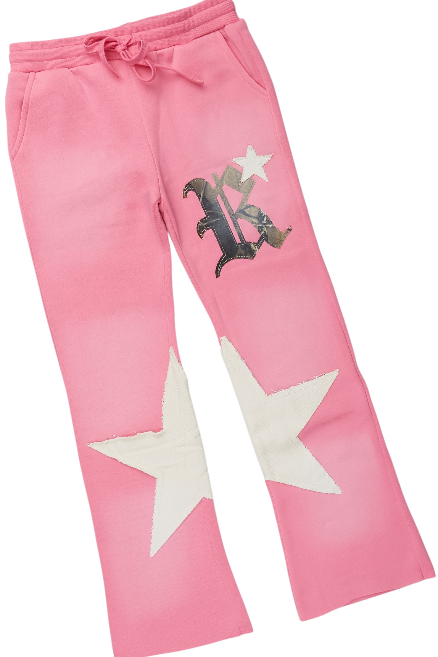 Girls Delgera White/Pink T-Shirt Stacked Set