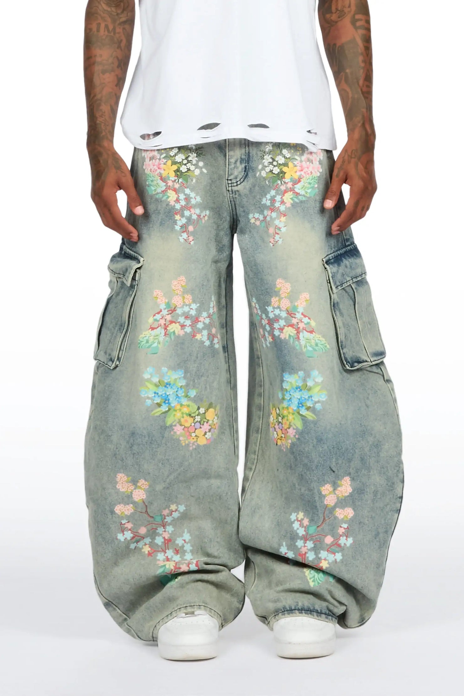 Zionte Light Blue Barrel Fit Jean