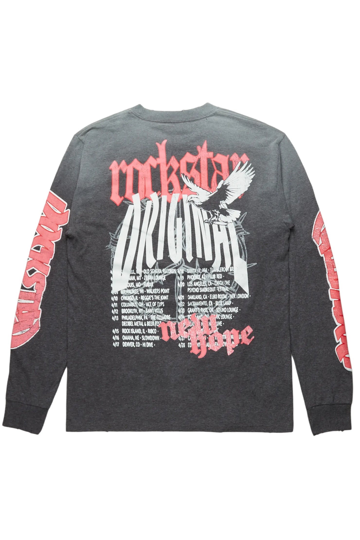 Burial Charcoal Long Sleeve Graphic T-Shirt