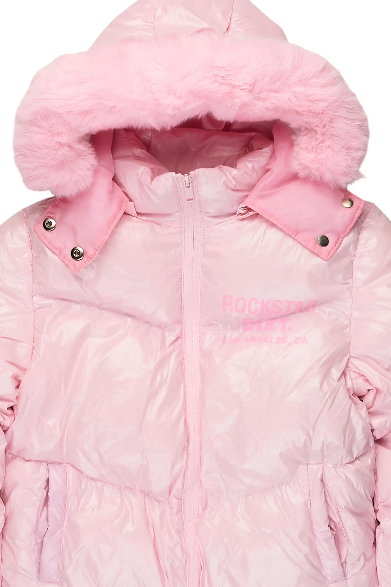 Girls Moncia Pink Puffer Jacket