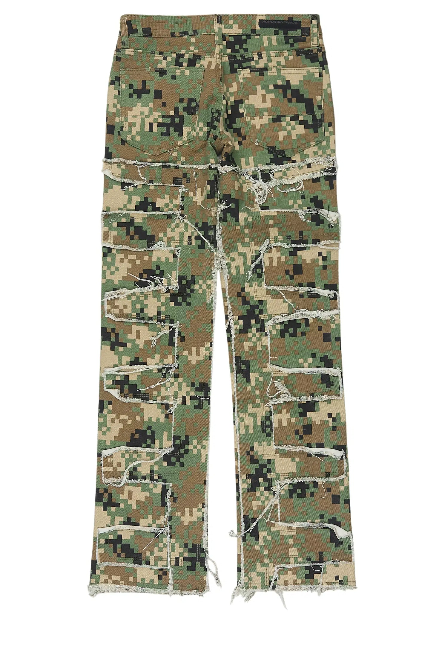 Boys Shake Digital Camo Stacked Flare Jean