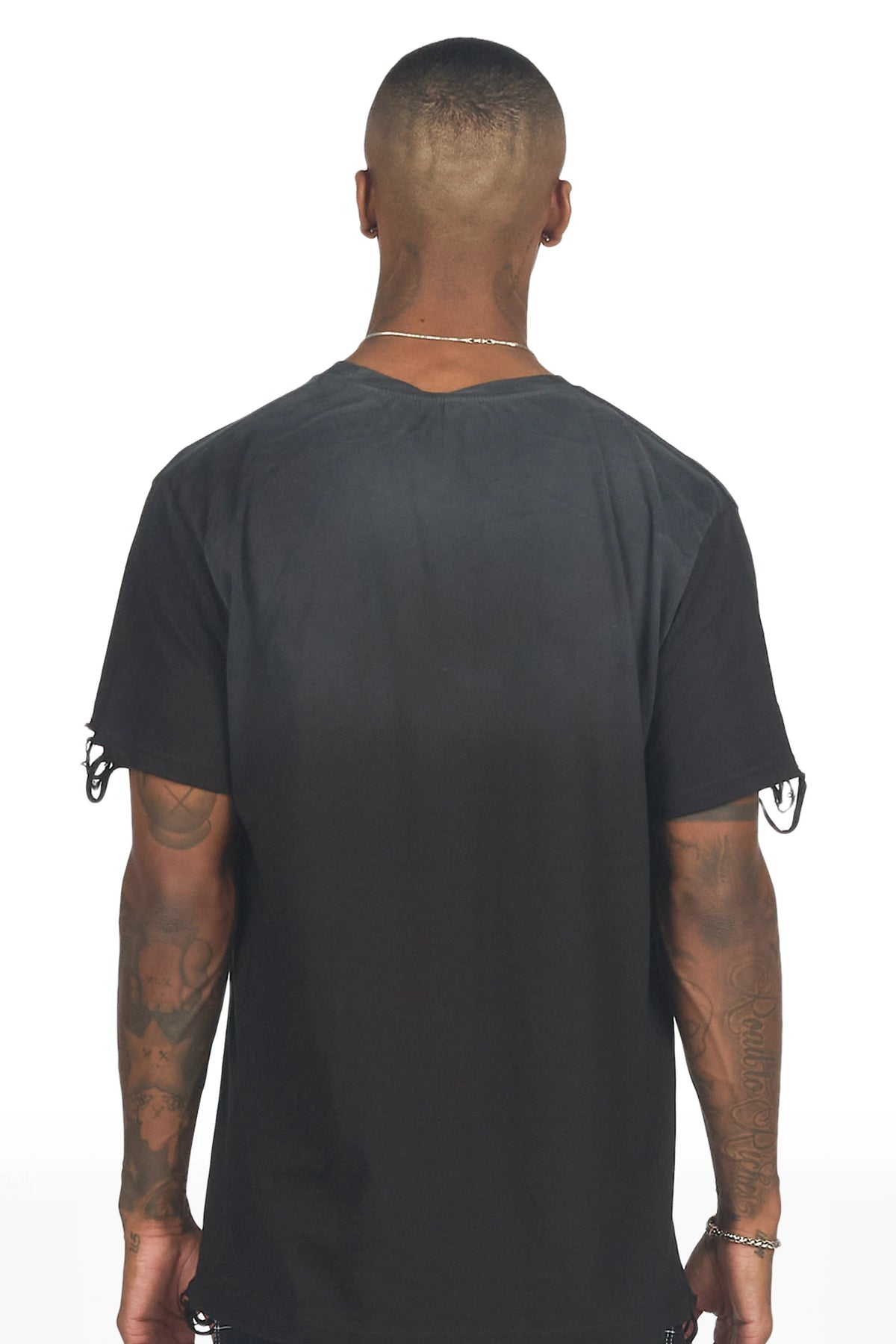 Foston Black Oversized Graphic T-Shirt