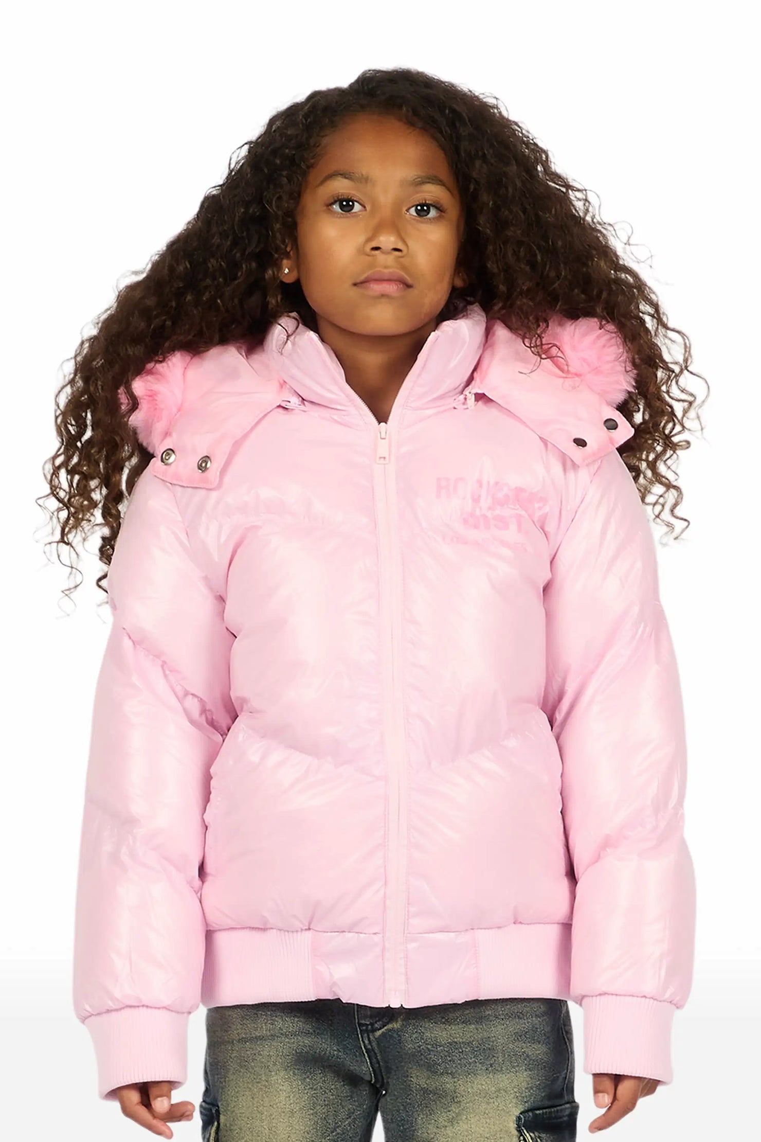 Girls Moncia Pink Puffer Jacket