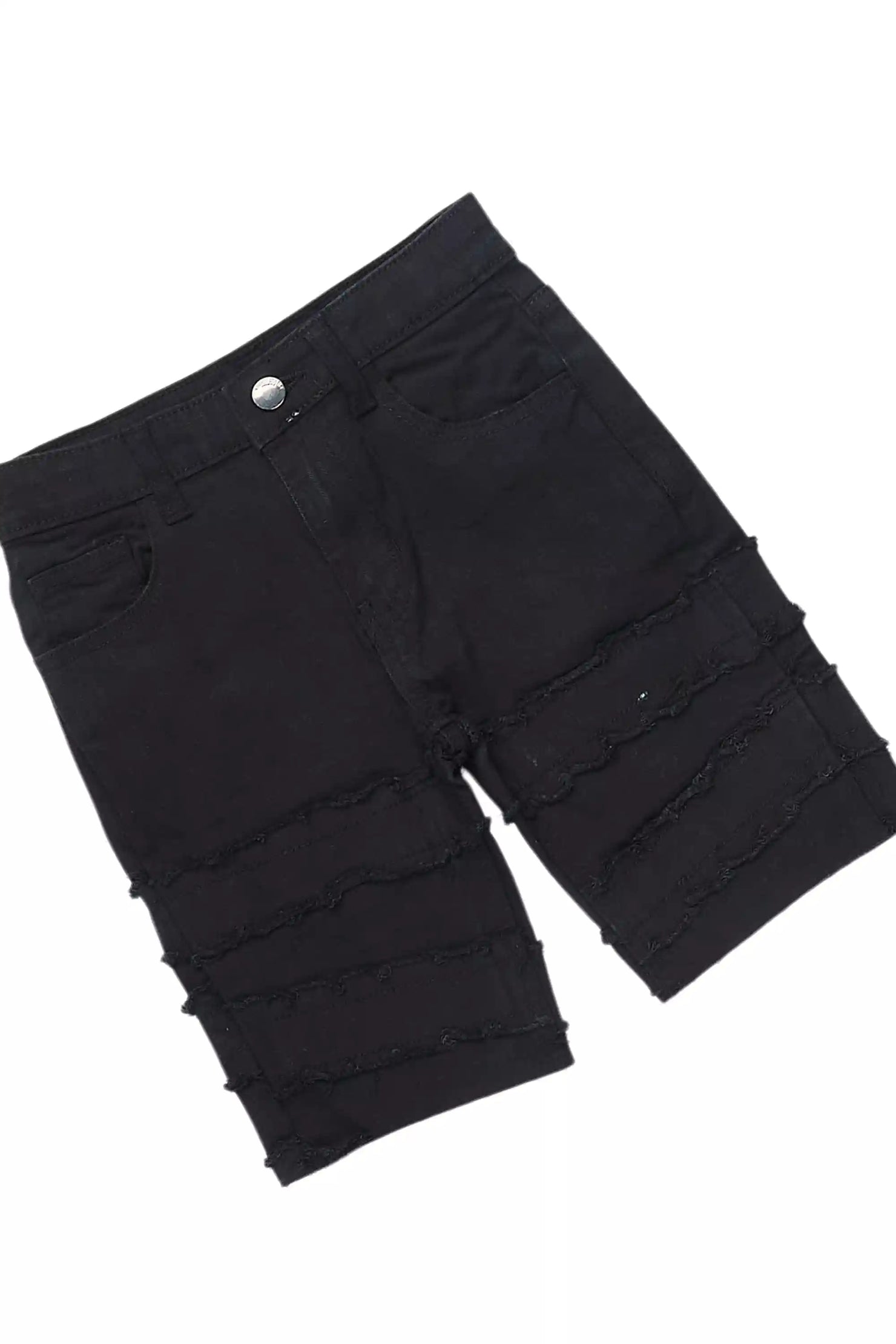 Boys Koen Black/White T-Shirt/Denim Short Set