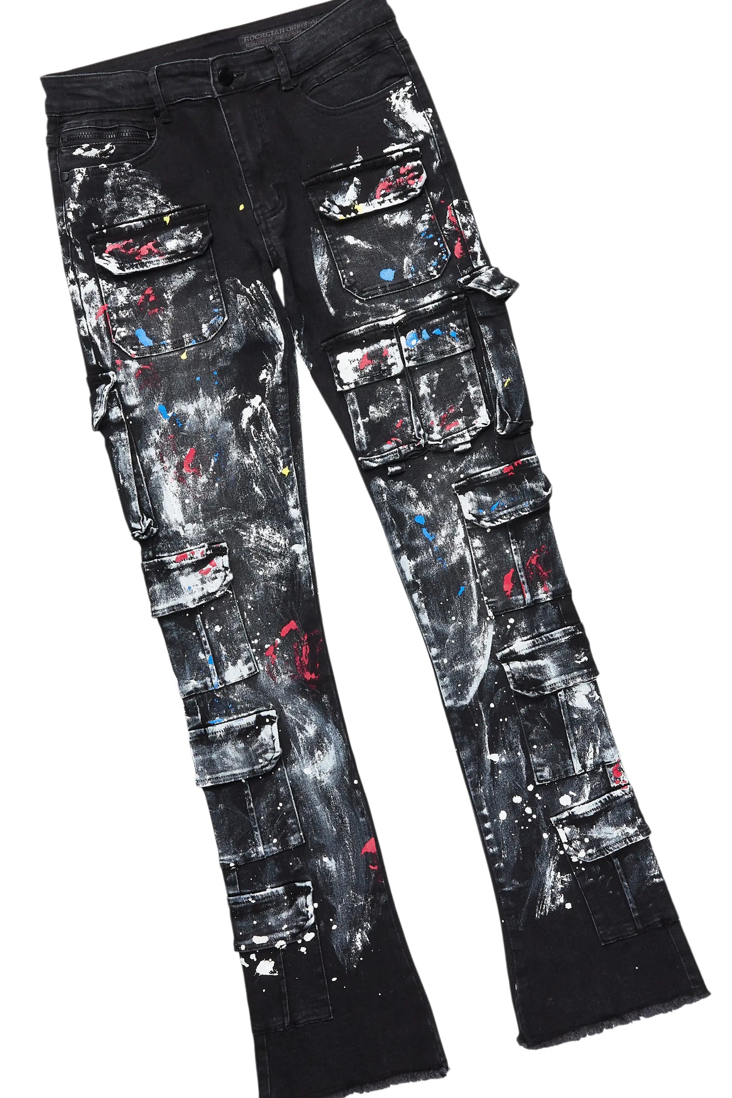 Farrow Black Painter Double Layer T-Shirt/Stacked Flare Jean Bundle