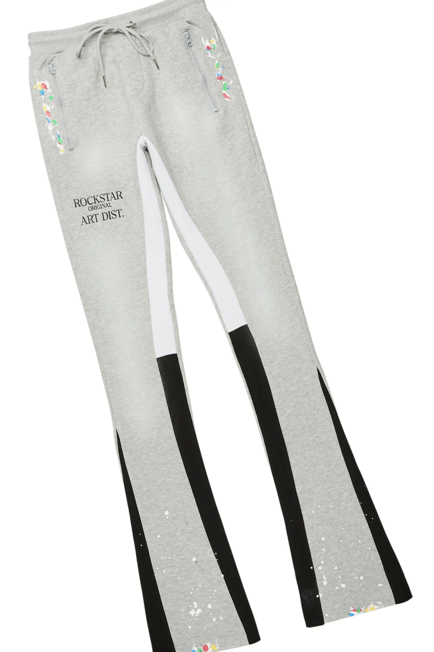 Rockstar Art Dist. Heather Grey Hoodie/Stacked Flare Set