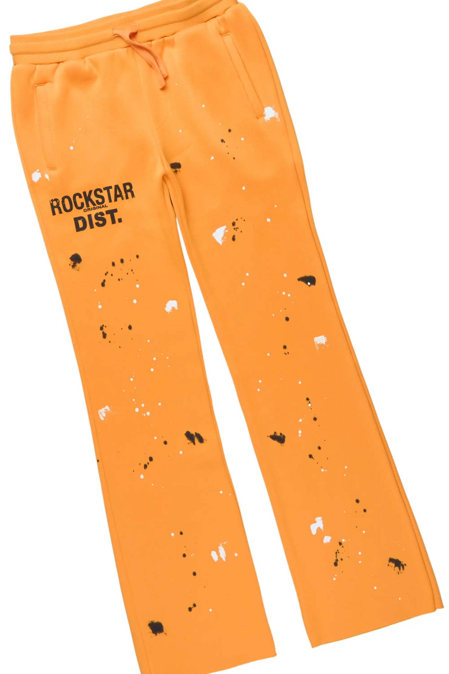 Boys Scottie 2.0 Orange/Black Hoodie/Stacked Flare Track Set