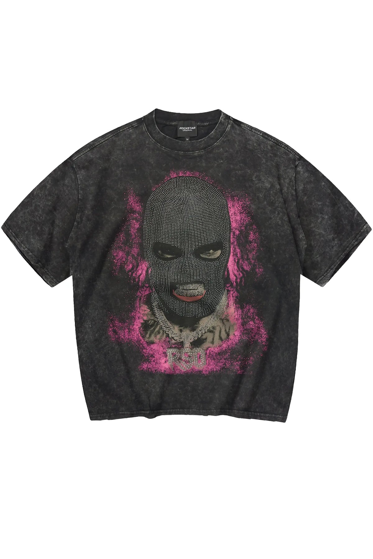 HEAVYWEIGHT OVERSIZED Tyvion Black Rhinestone Graphic T-Shirt