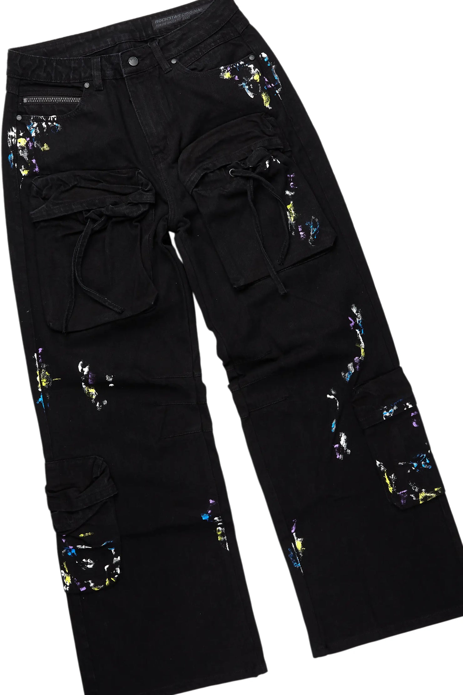 Darken Black Hoodie/Baggy Fit Cargo Jean Set