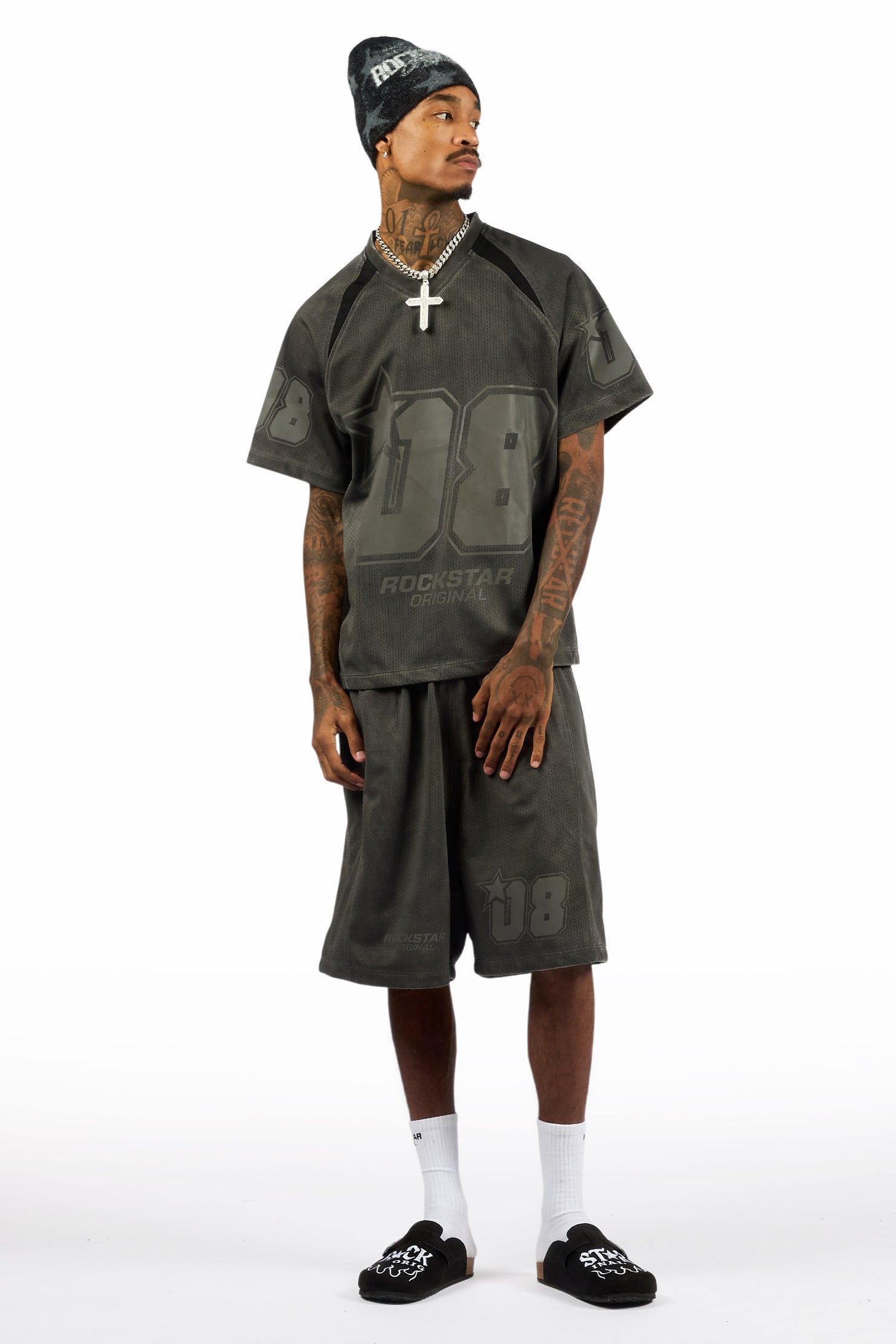 Mens Firewalk Black Suede Mule