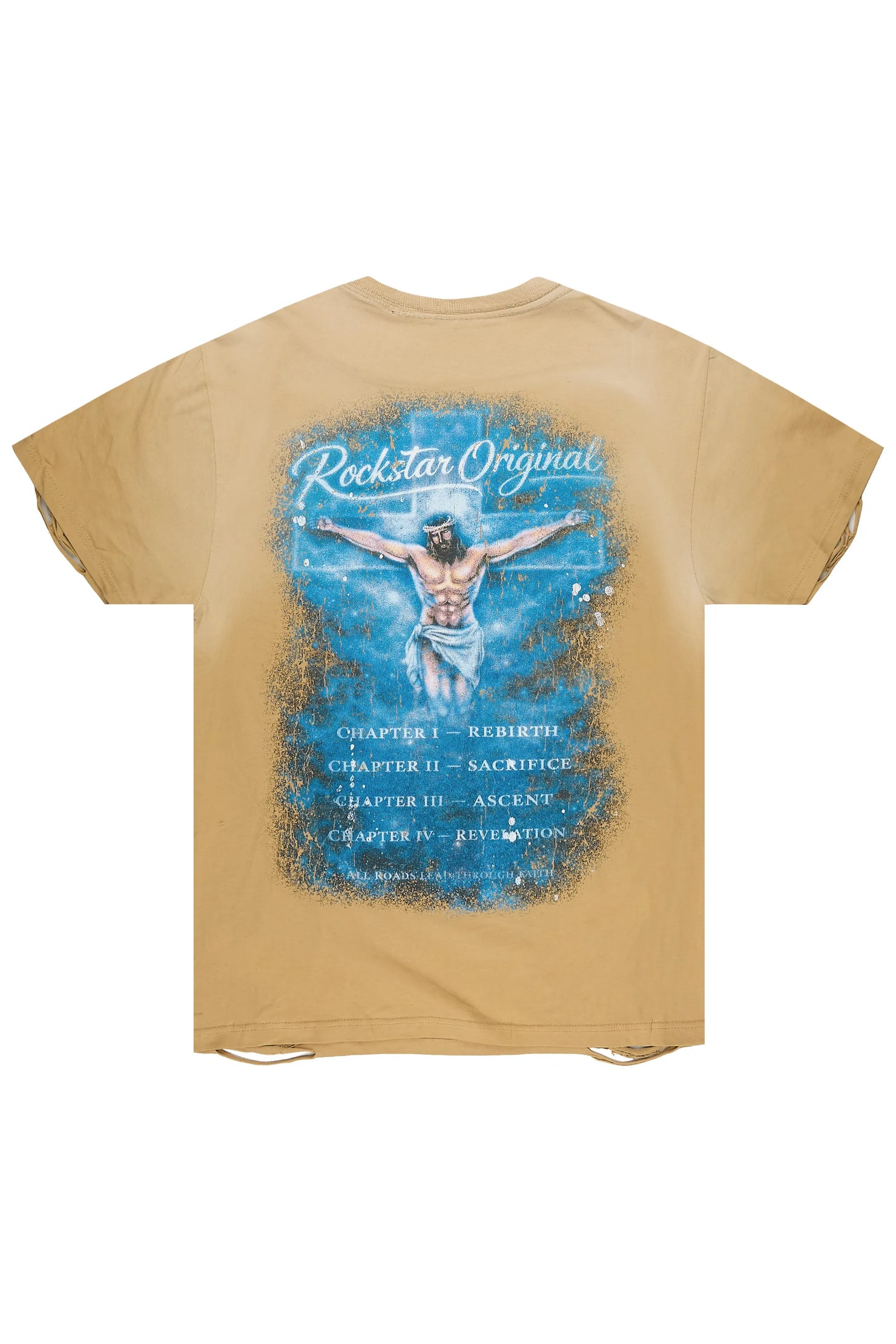Cee Beige Oversized Graphic T-Shirt