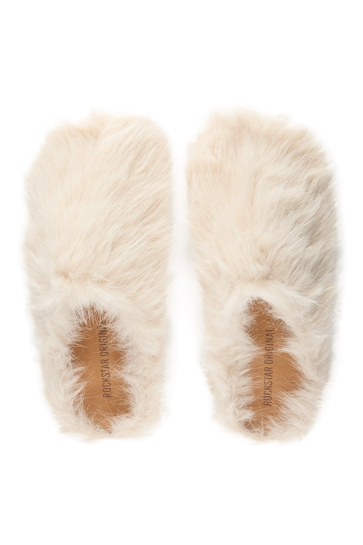Mens Lanuga Cream Fur Mule