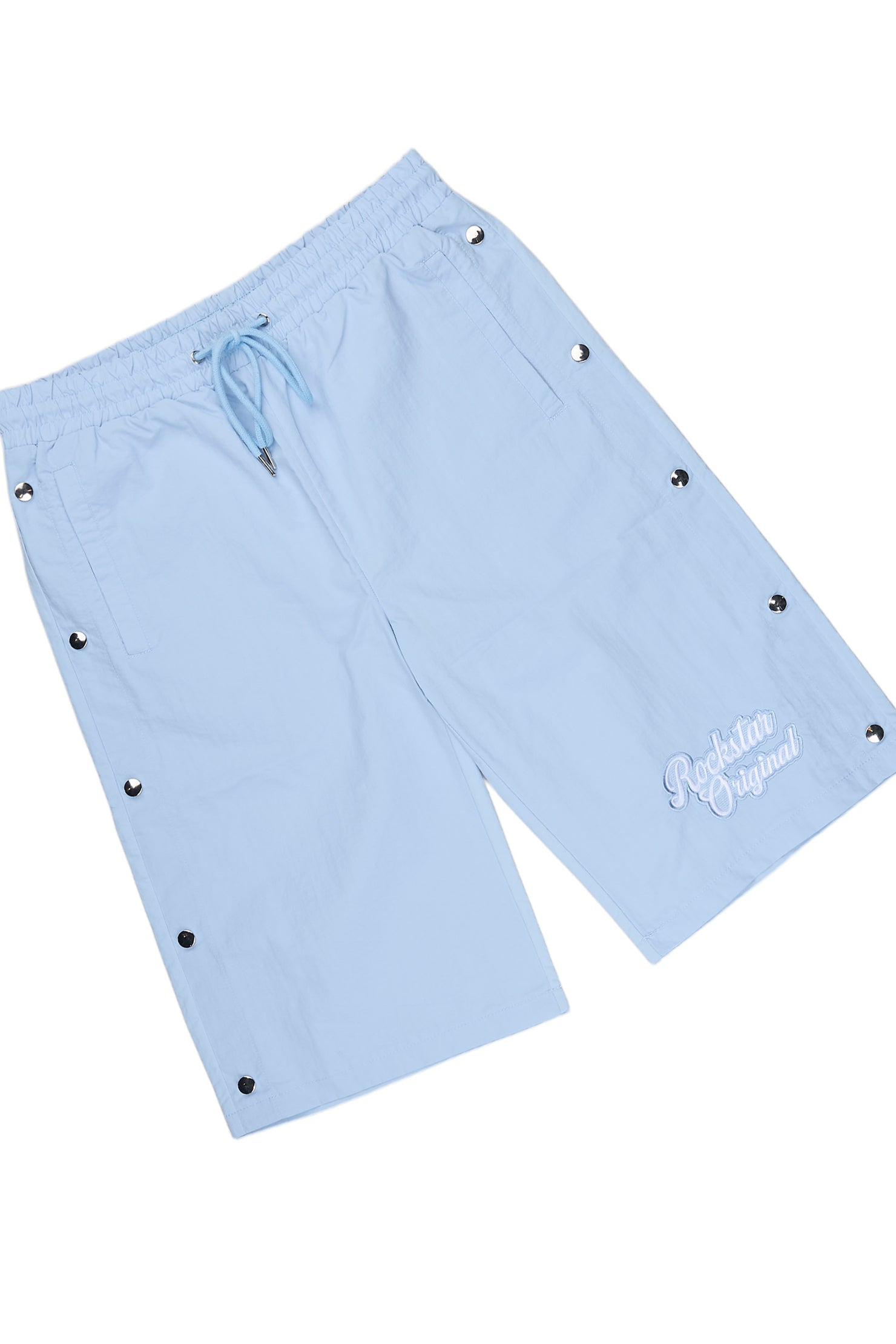 Lustro Blue Button Down Shirt/Short Set