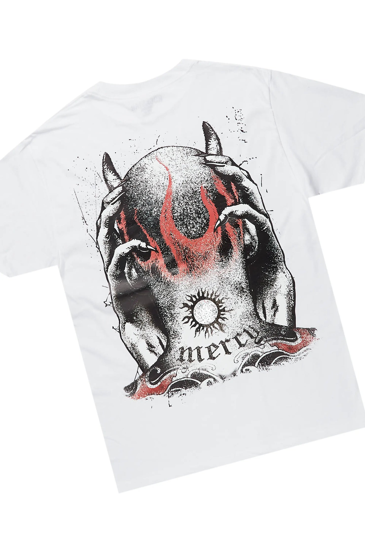 Merci White/Grey T-Shirt Short Set