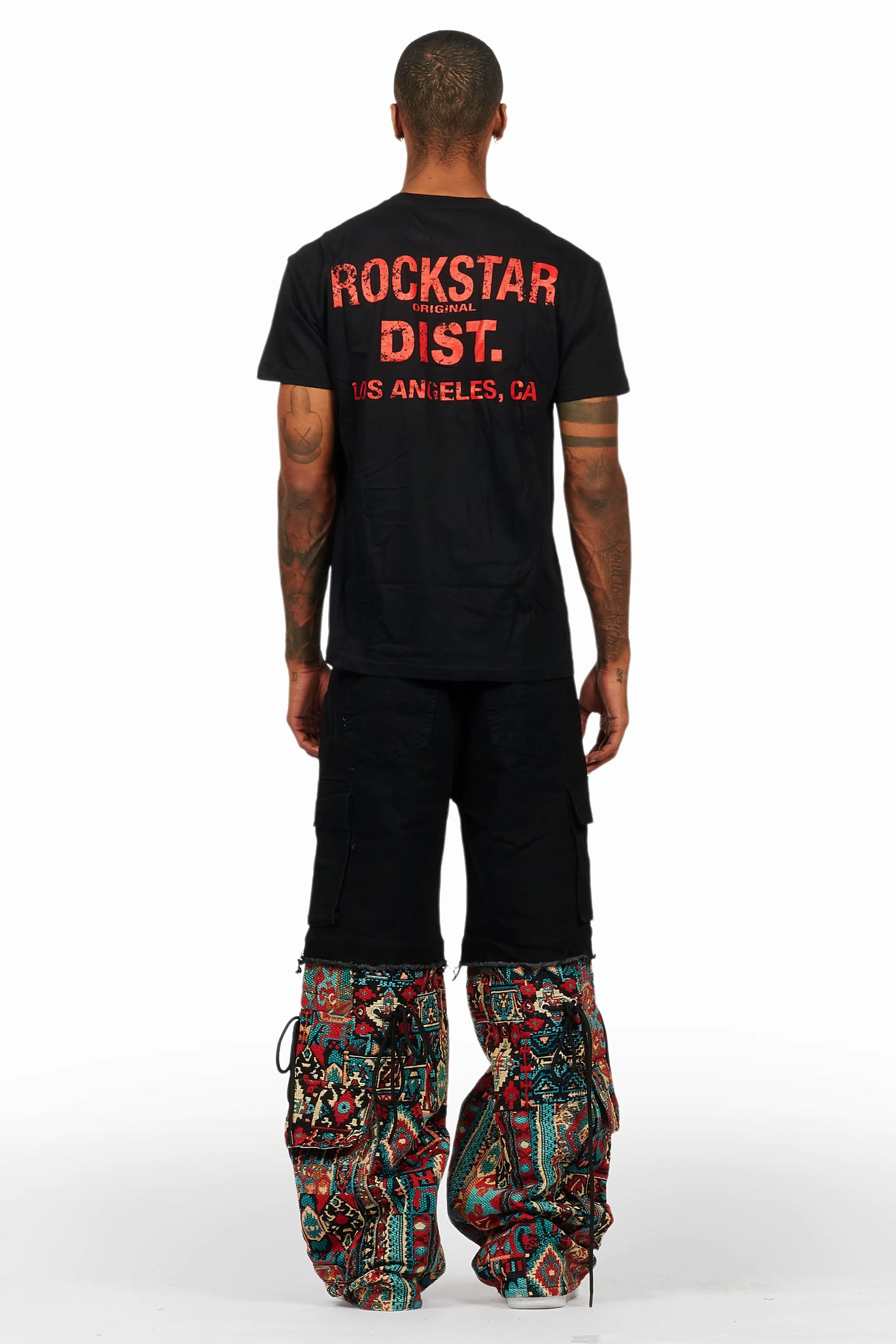 Lake Black/Red T-Shirt/Tapestry Baggy Jean Bundle