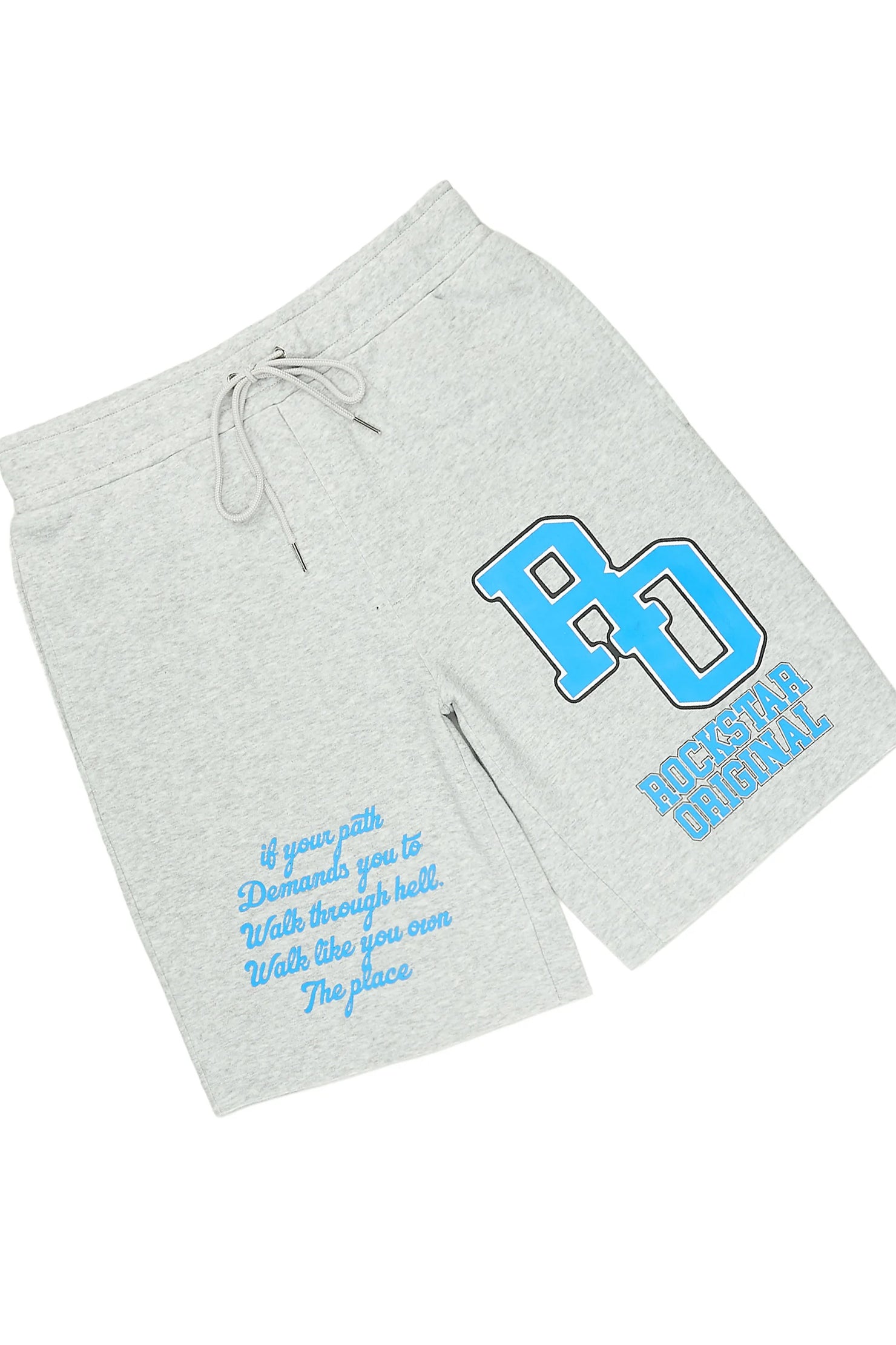 Leslaw Heather Grey T-Shirt/Short Set