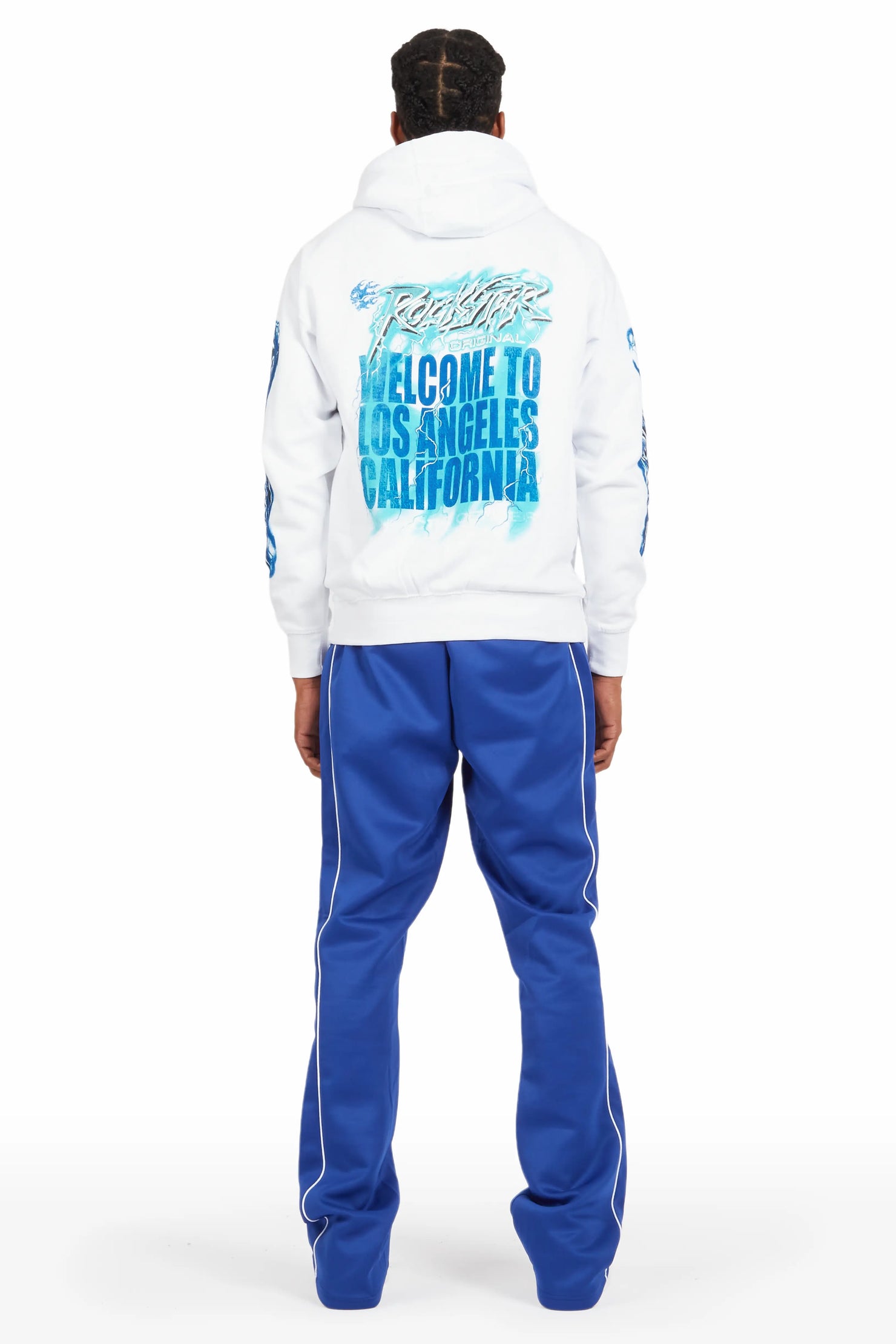 Hai White/Royal Graphic Hoodie Track Set