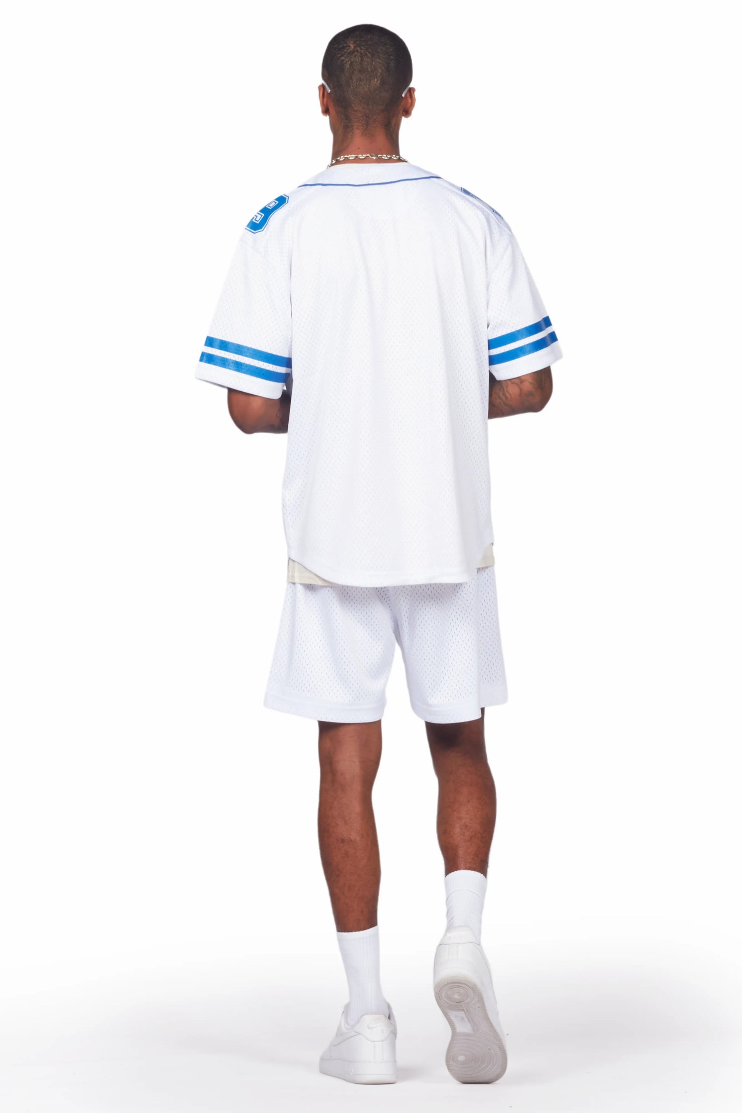 Takato White Mesh Jersey Short Set