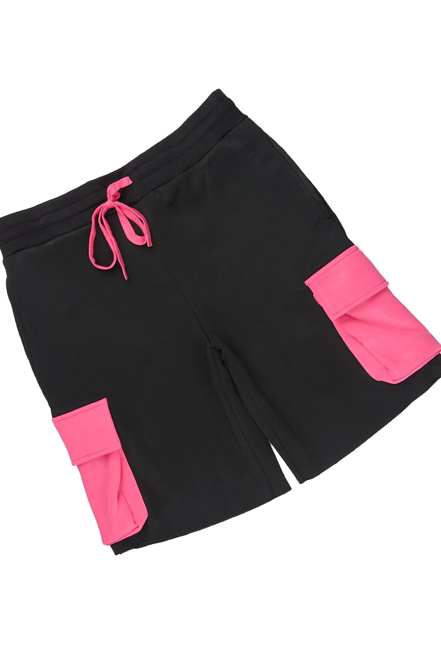 Charise Black/Pink Tank Cargo Short Set