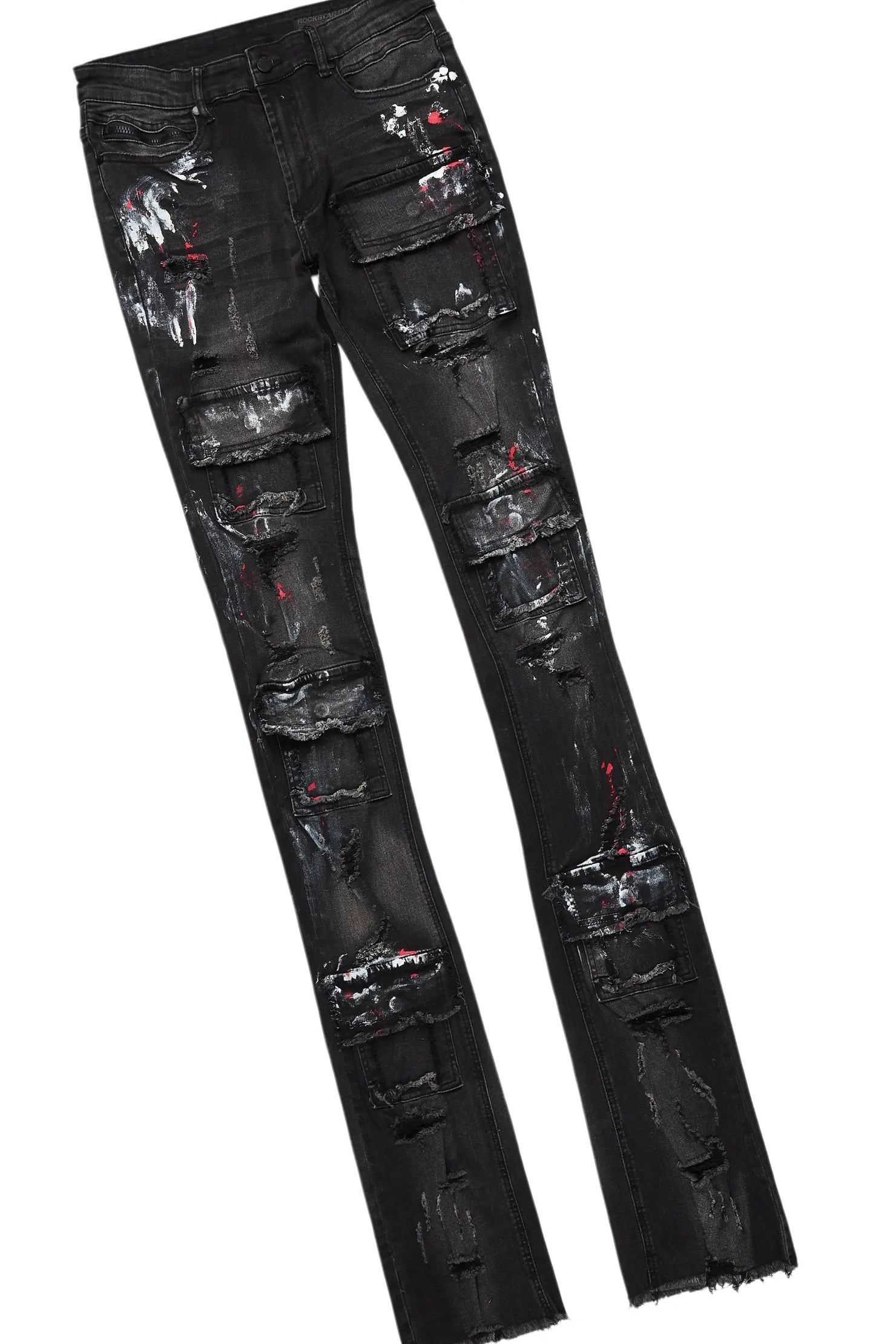 Amina Black Hoodie/Stacked Flare Jean Bundle