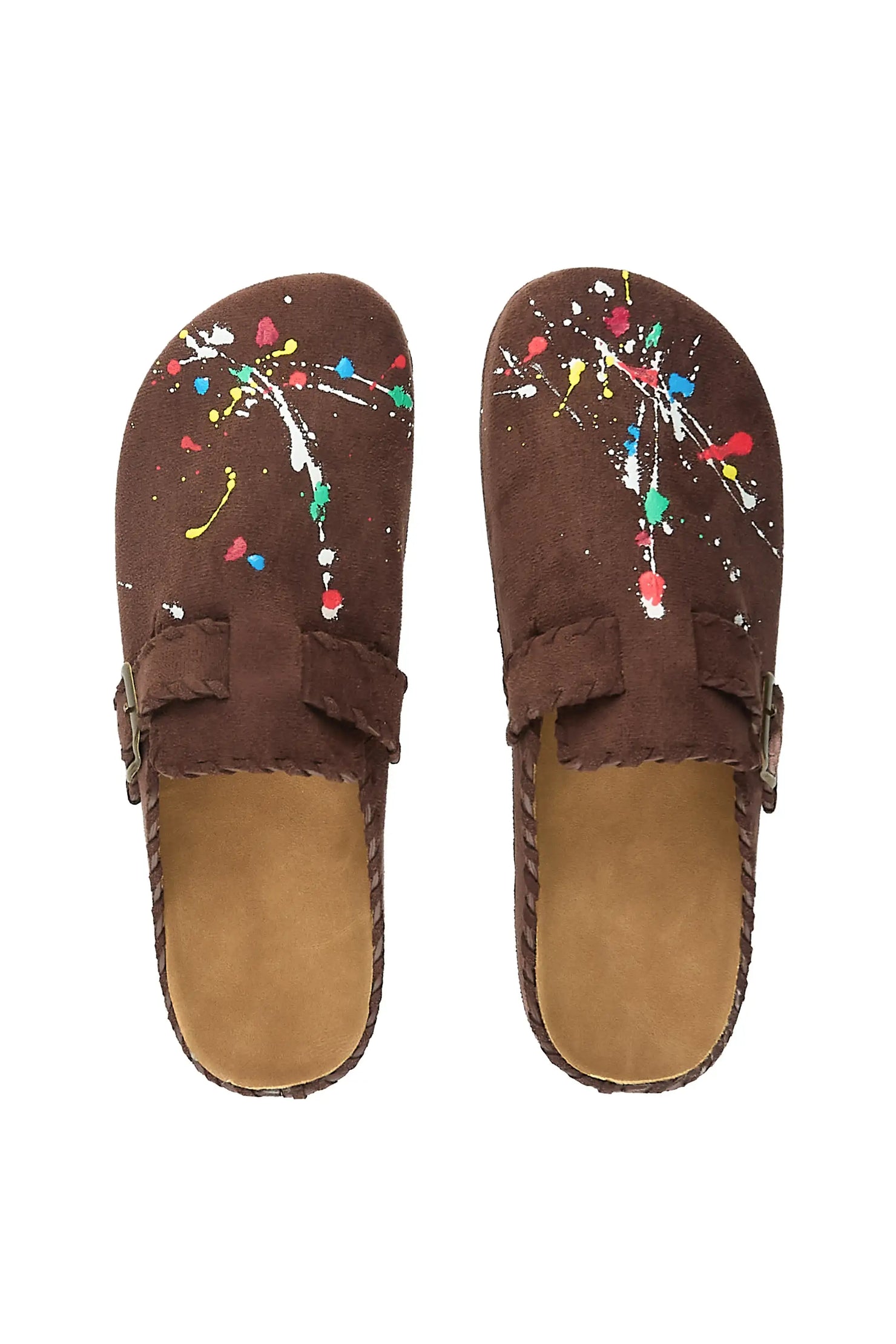 Dazia Brown Painted Mules